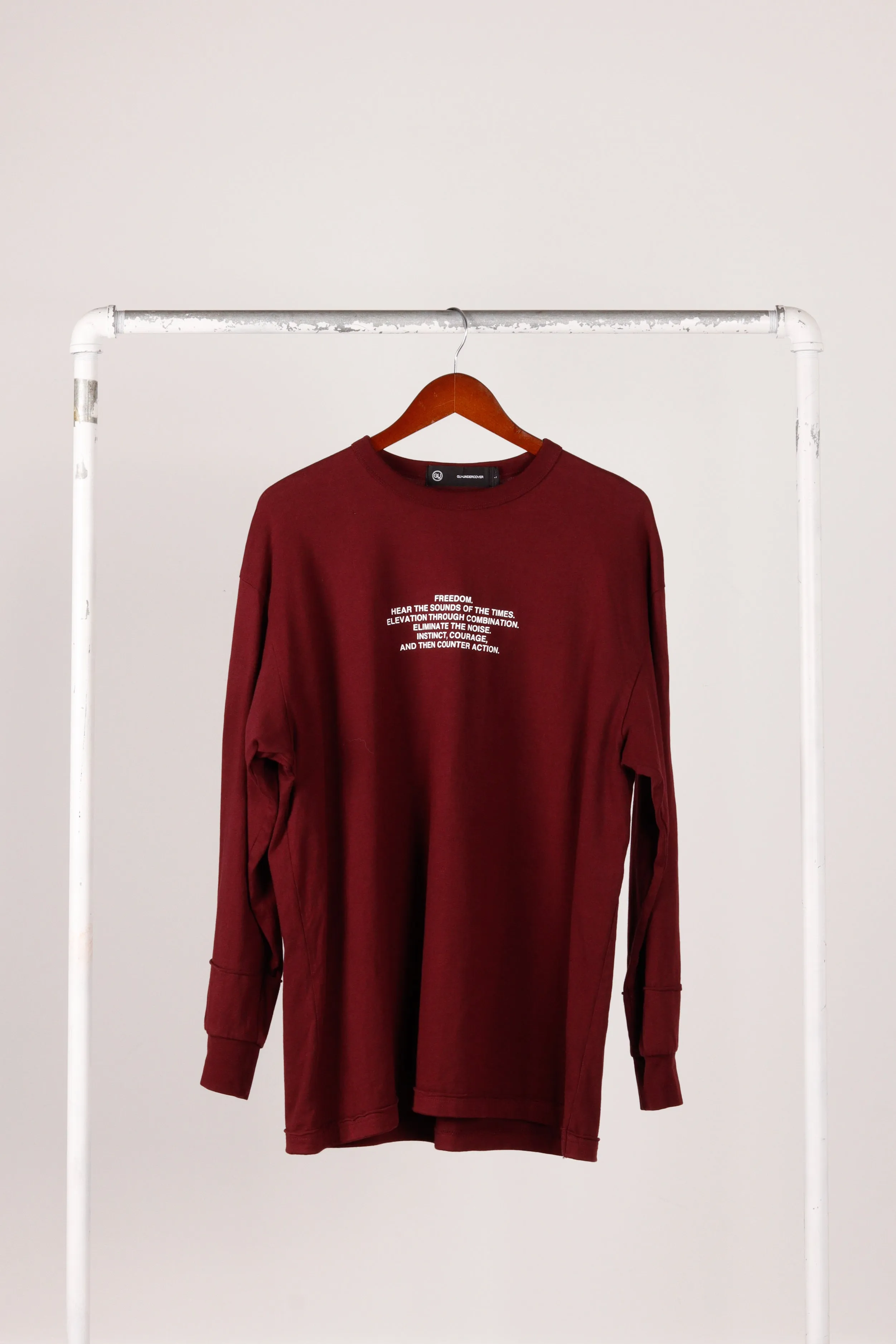 GU x UNDERCOVER FW21 'Heavy Weight Graphic' L/S T-Shirt Wine (2021)