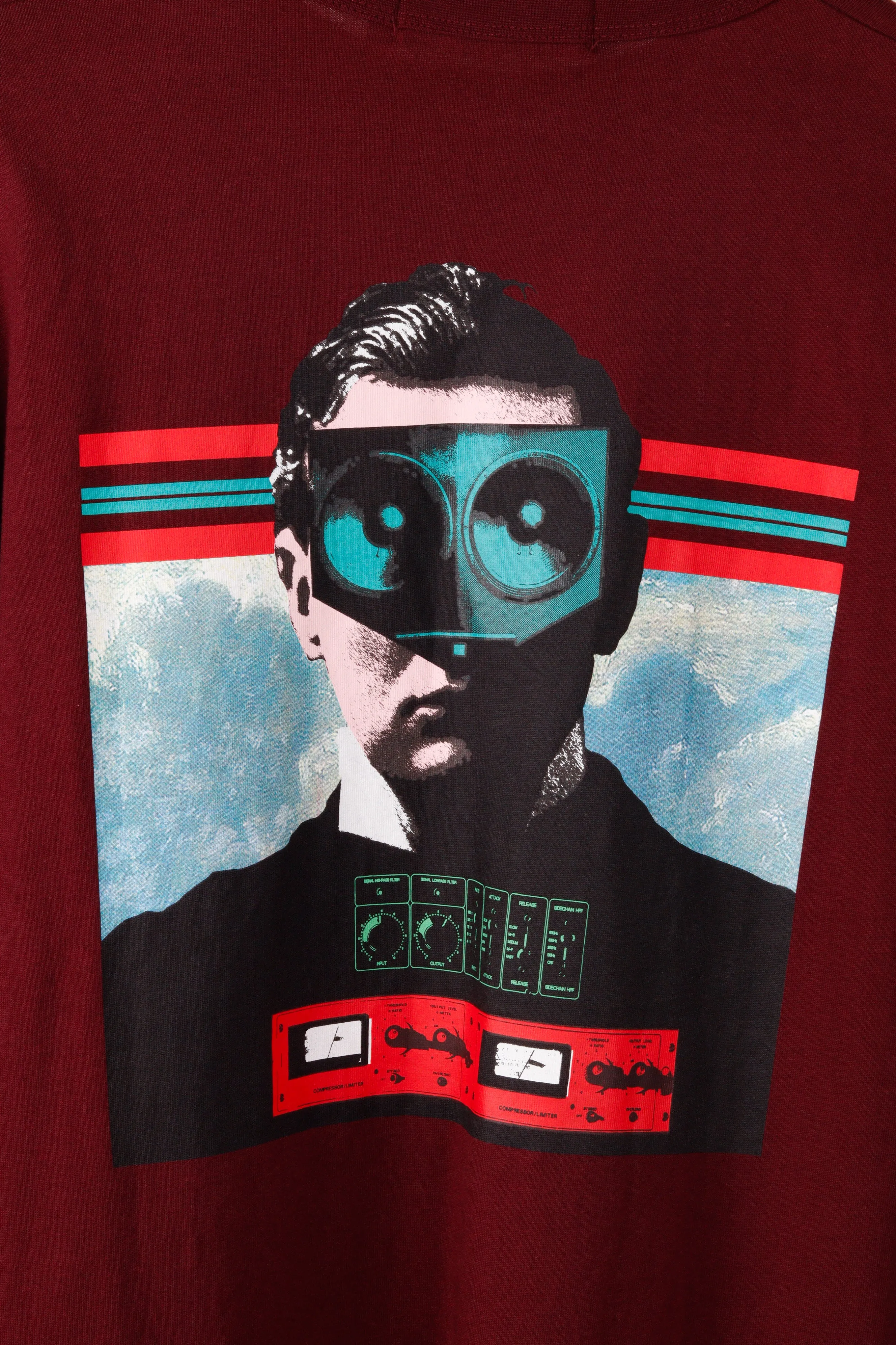 GU x UNDERCOVER FW21 'Heavy Weight Graphic' L/S T-Shirt Wine (2021)
