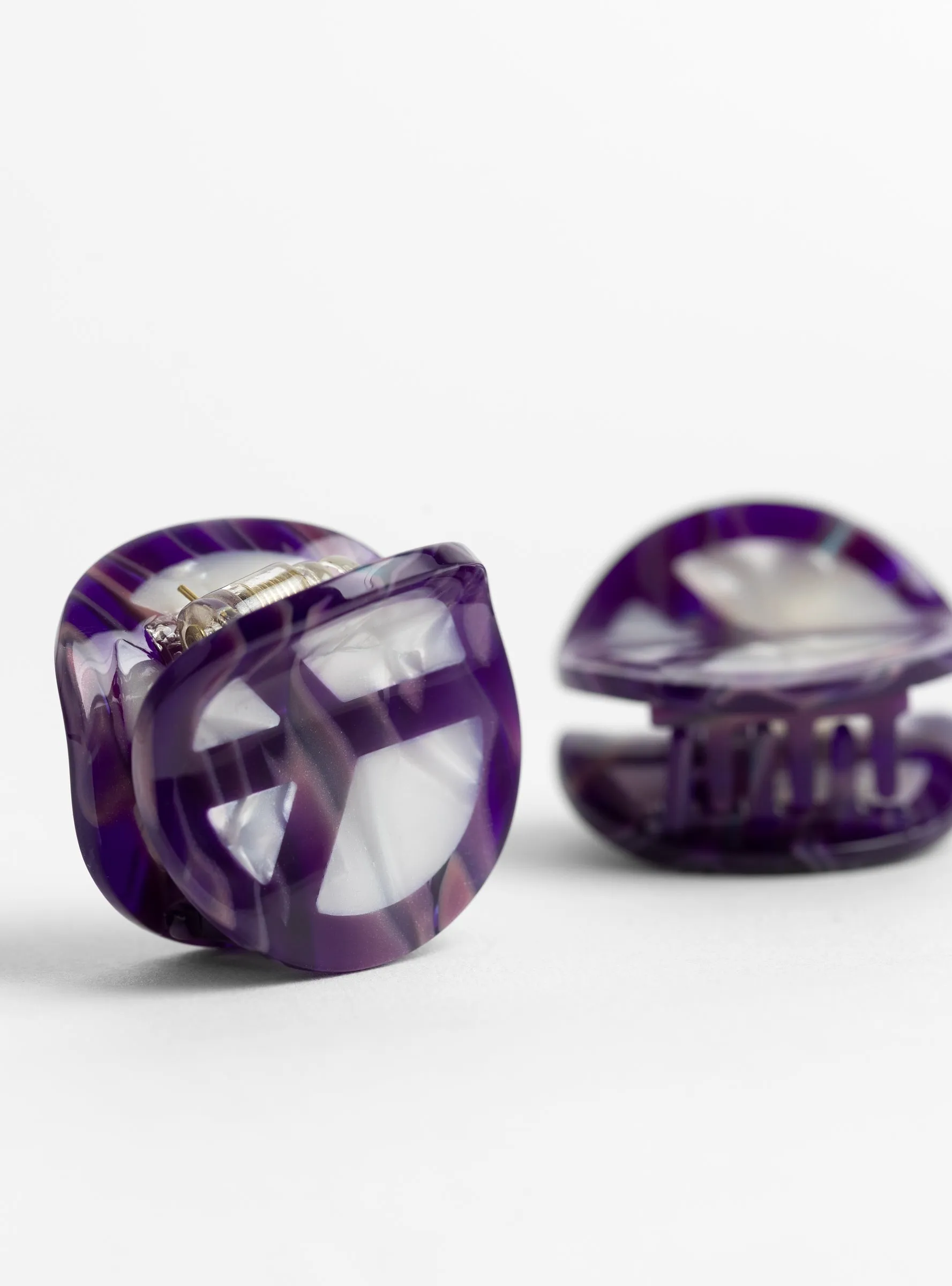 Hippy Peace Sign Mini Claw Set Purple