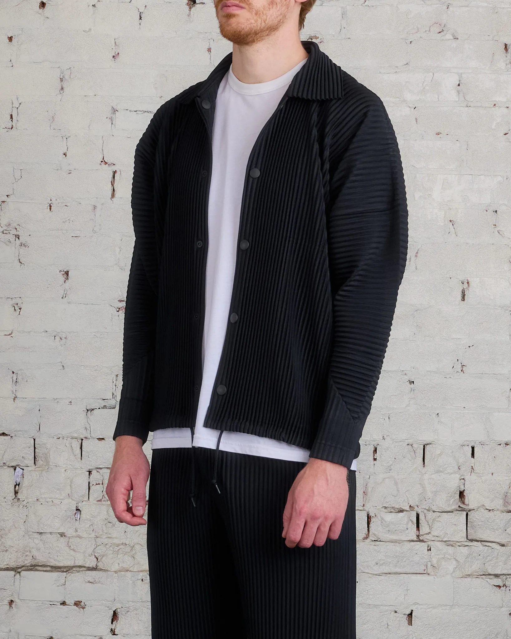 HOMME PLISS ISSEY MIYAKE Pleats August Collar Jacket Black