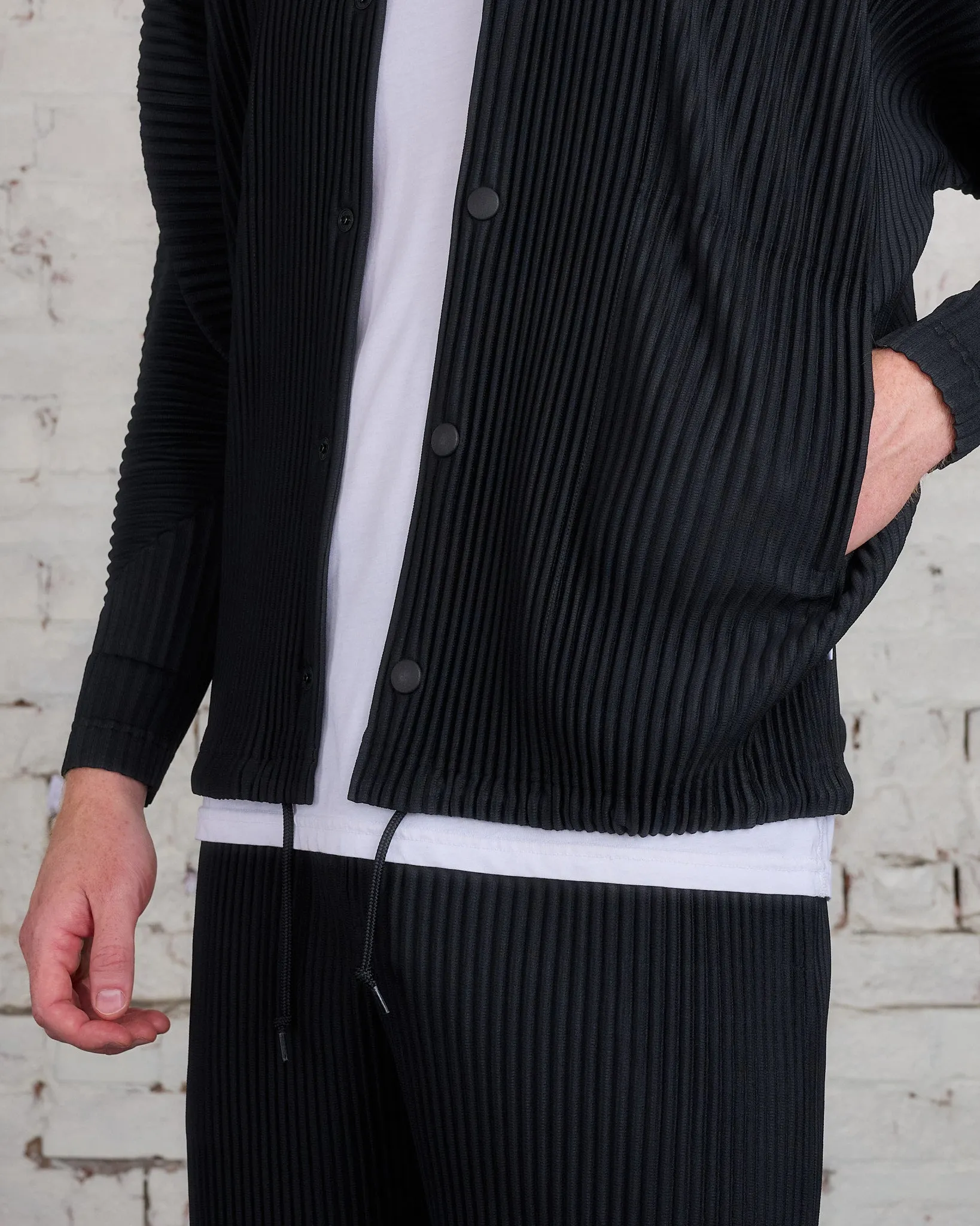 HOMME PLISS ISSEY MIYAKE Pleats August Collar Jacket Black