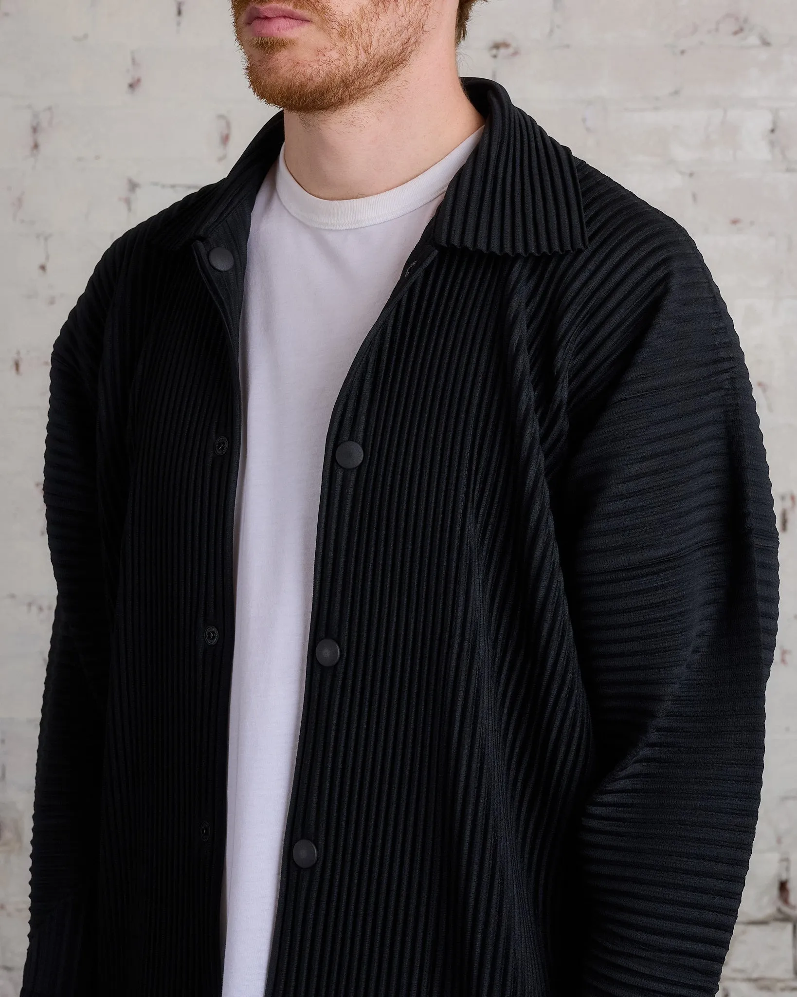 HOMME PLISS ISSEY MIYAKE Pleats August Collar Jacket Black