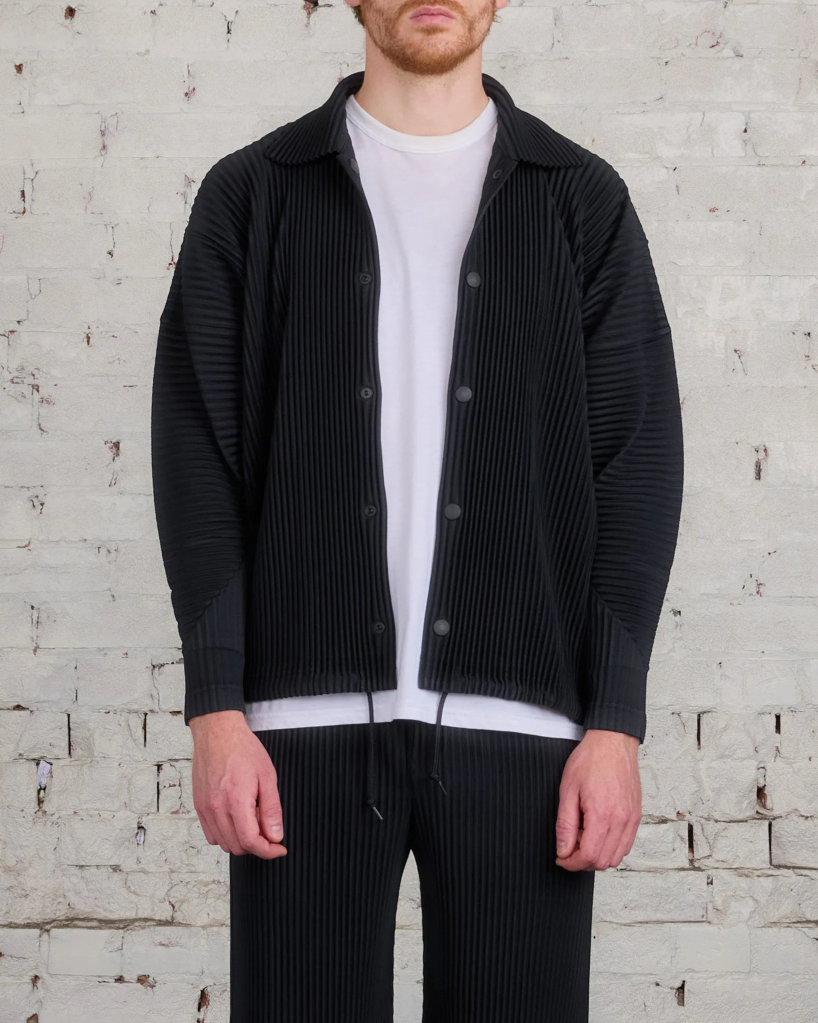 HOMME PLISS ISSEY MIYAKE Pleats August Collar Jacket Black