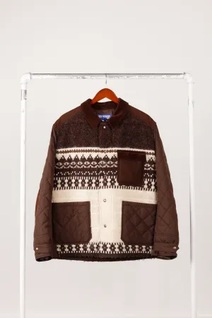 Junya Watanabe Comme des Garons FW21  'Fair Isle Sweater' Jacket Brown White (2021)