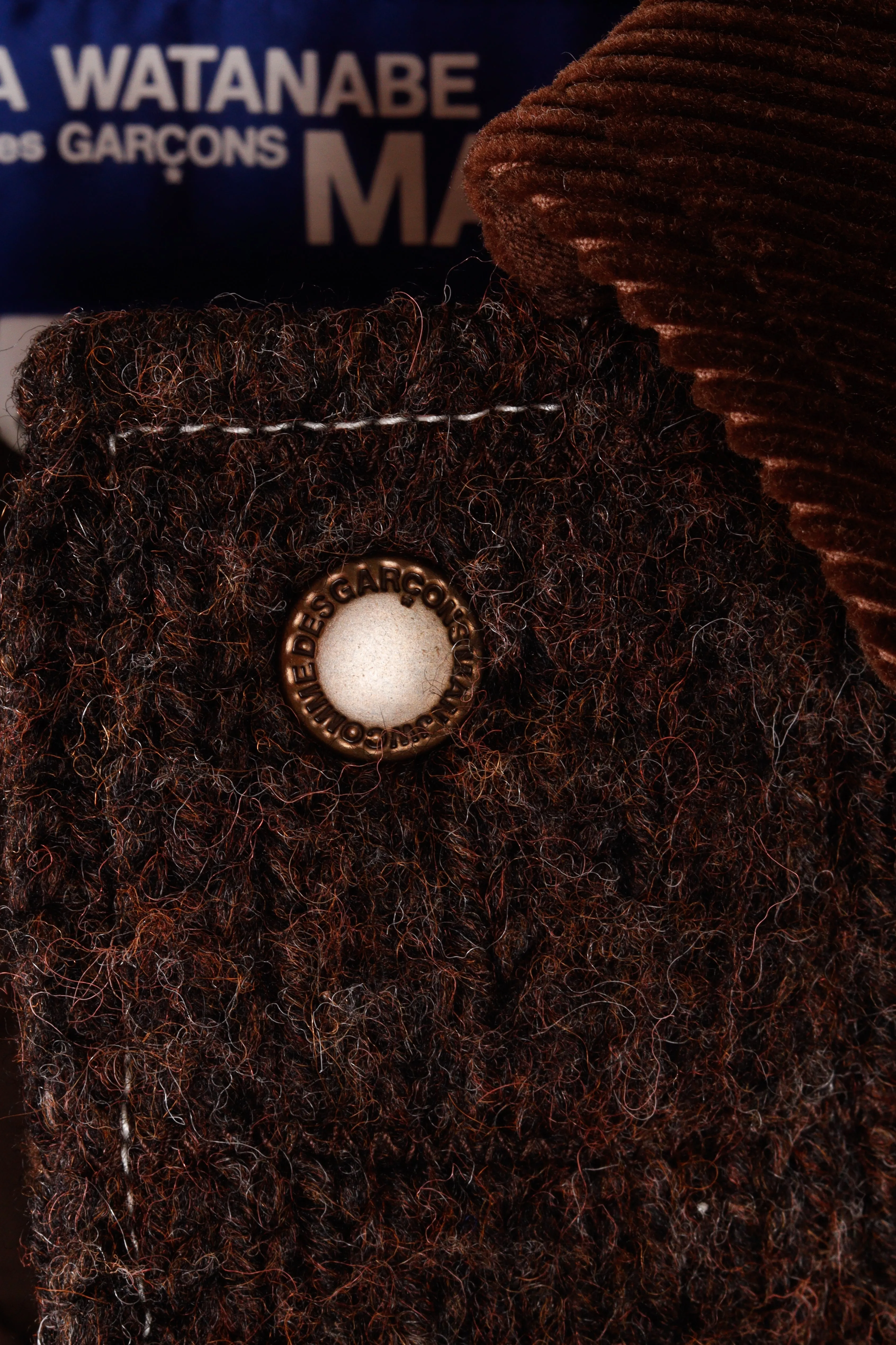 Junya Watanabe Comme des Garons FW21  'Fair Isle Sweater' Jacket Brown White (2021)