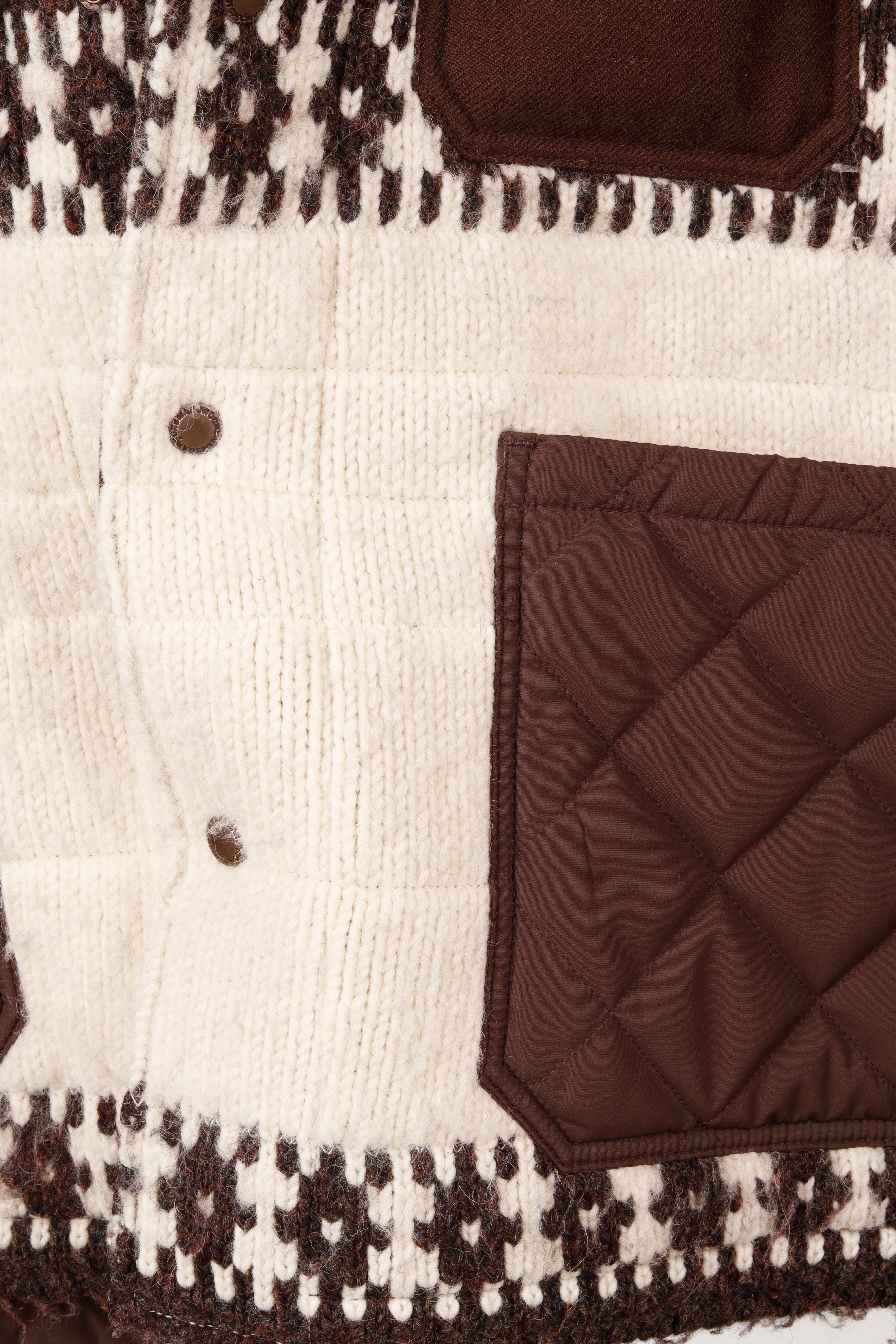 Junya Watanabe Comme des Garons FW21  'Fair Isle Sweater' Jacket Brown White (2021)