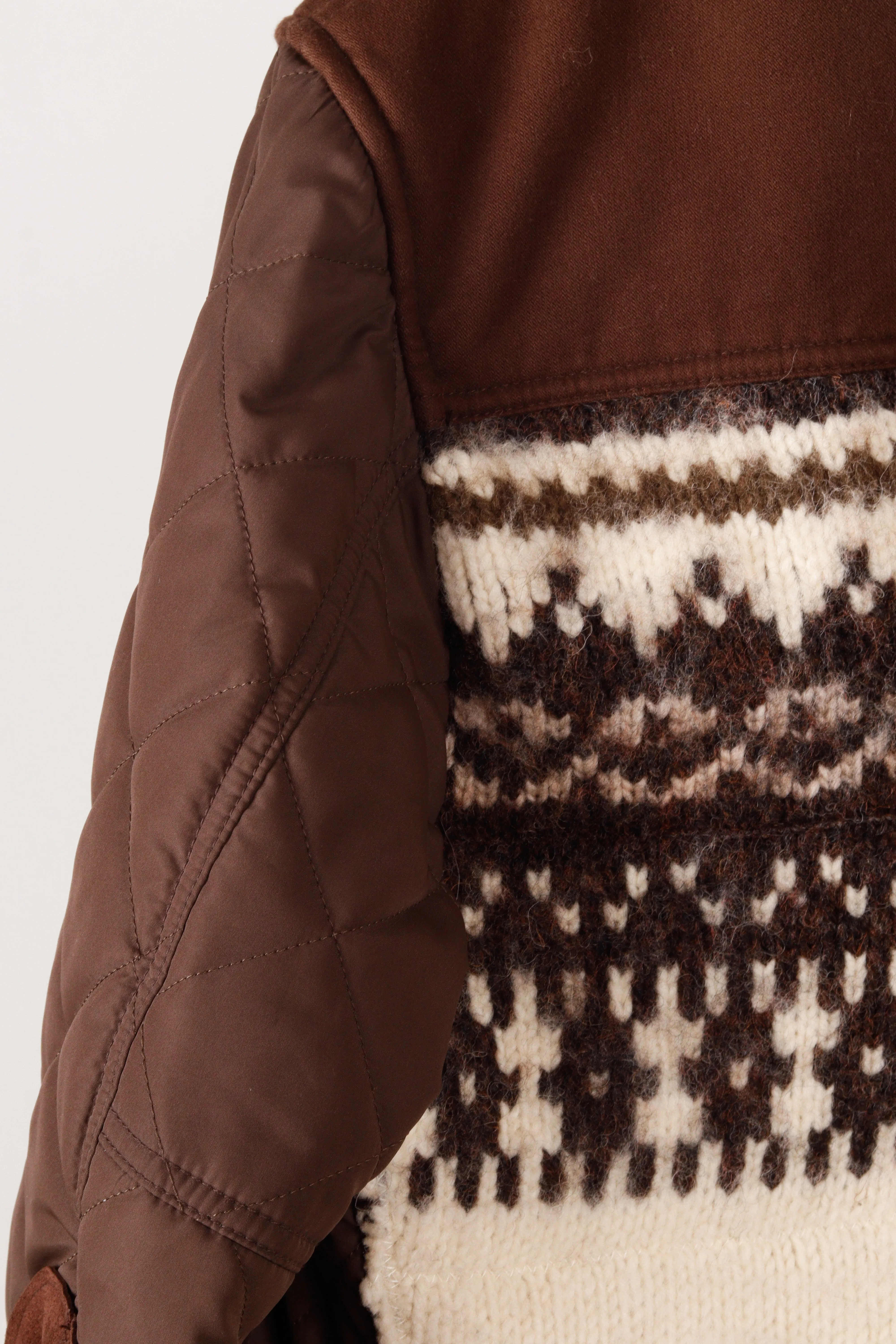 Junya Watanabe Comme des Garons FW21  'Fair Isle Sweater' Jacket Brown White (2021)