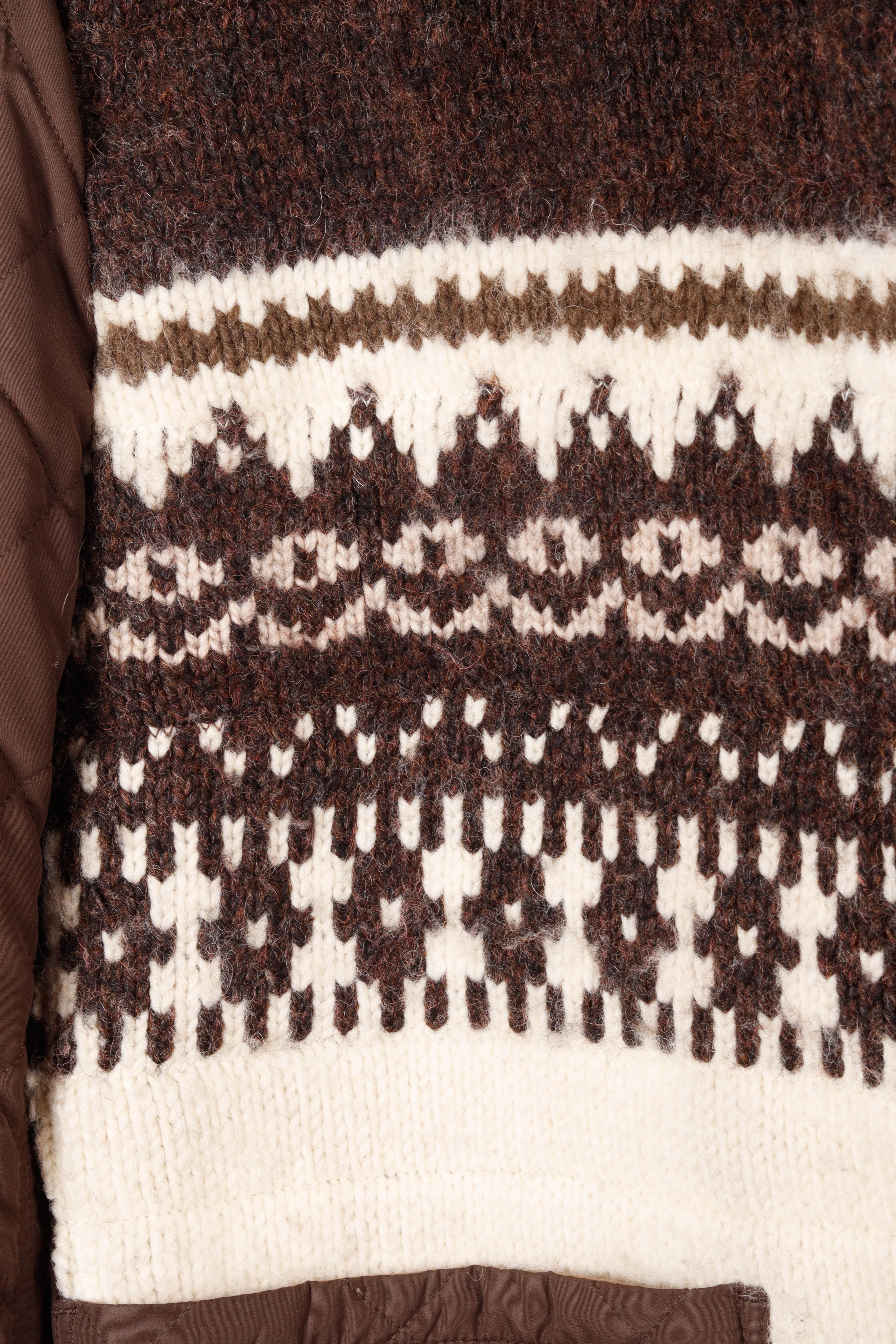 Junya Watanabe Comme des Garons FW21  'Fair Isle Sweater' Jacket Brown White (2021)