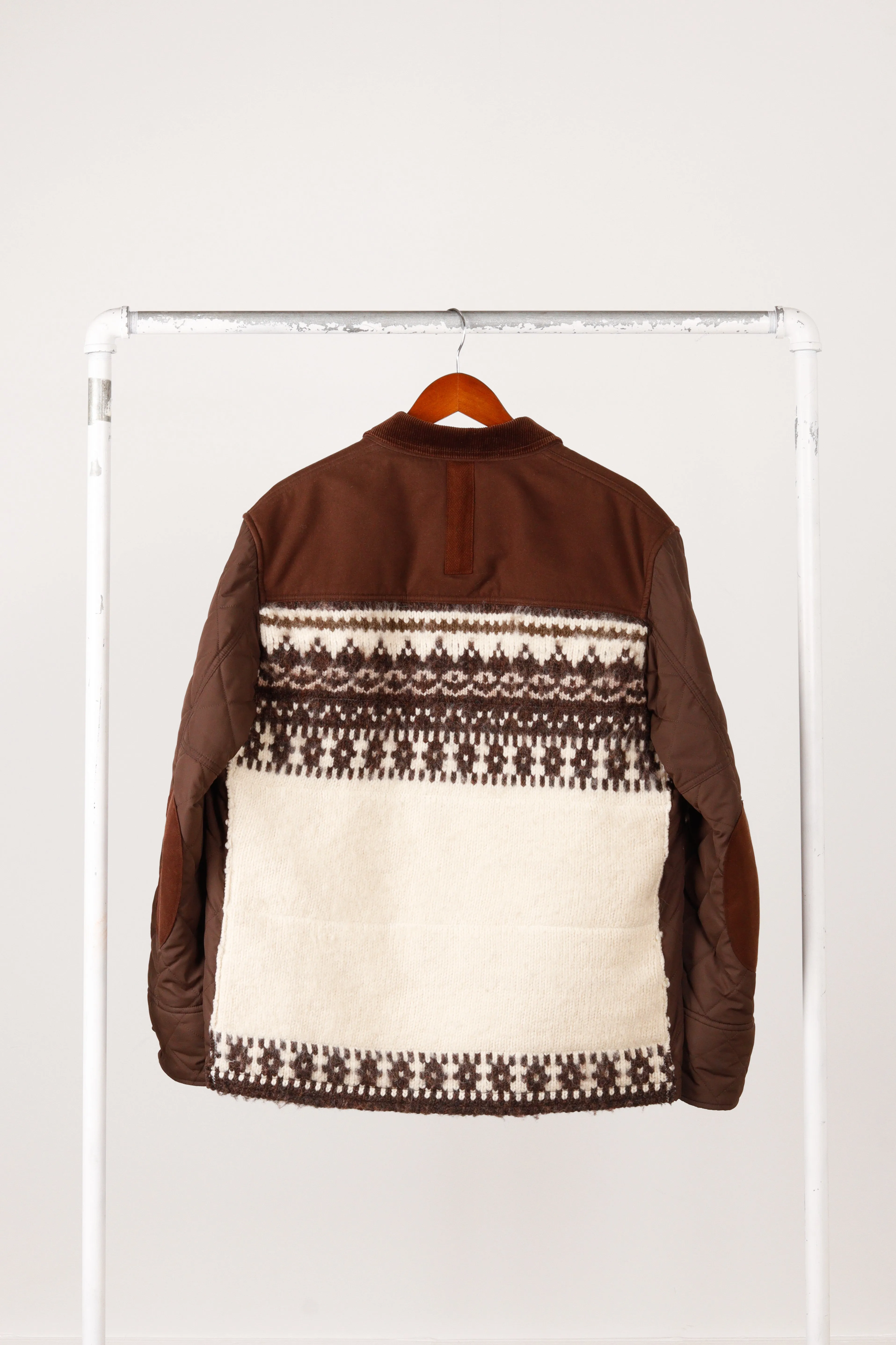 Junya Watanabe Comme des Garons FW21  'Fair Isle Sweater' Jacket Brown White (2021)