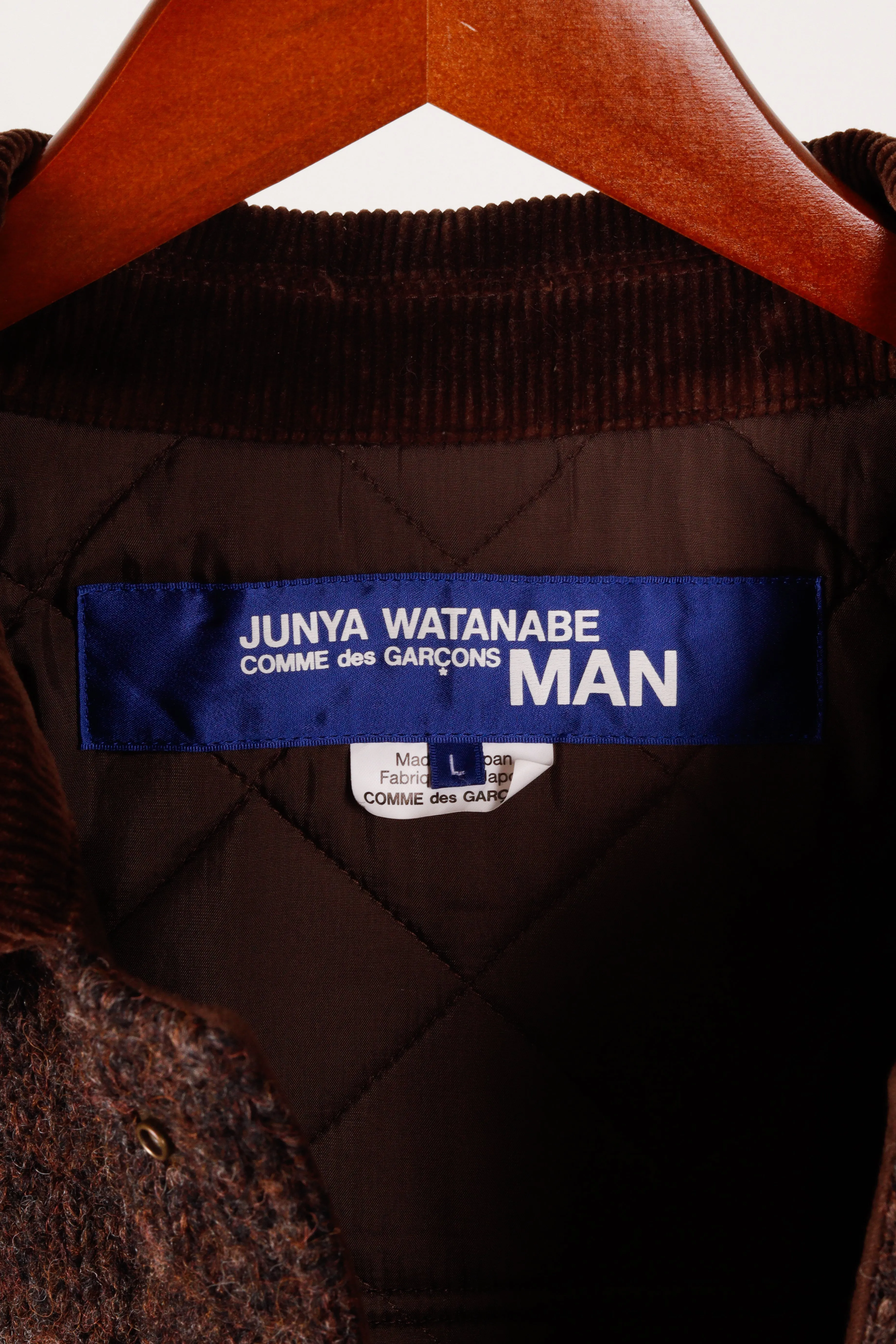 Junya Watanabe Comme des Garons FW21  'Fair Isle Sweater' Jacket Brown White (2021)