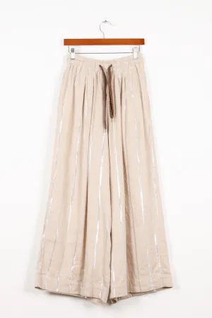 Kapital SS24 'Linen Glitter Phillies Stripe Rude Baggy' Pants Ecru (2024)