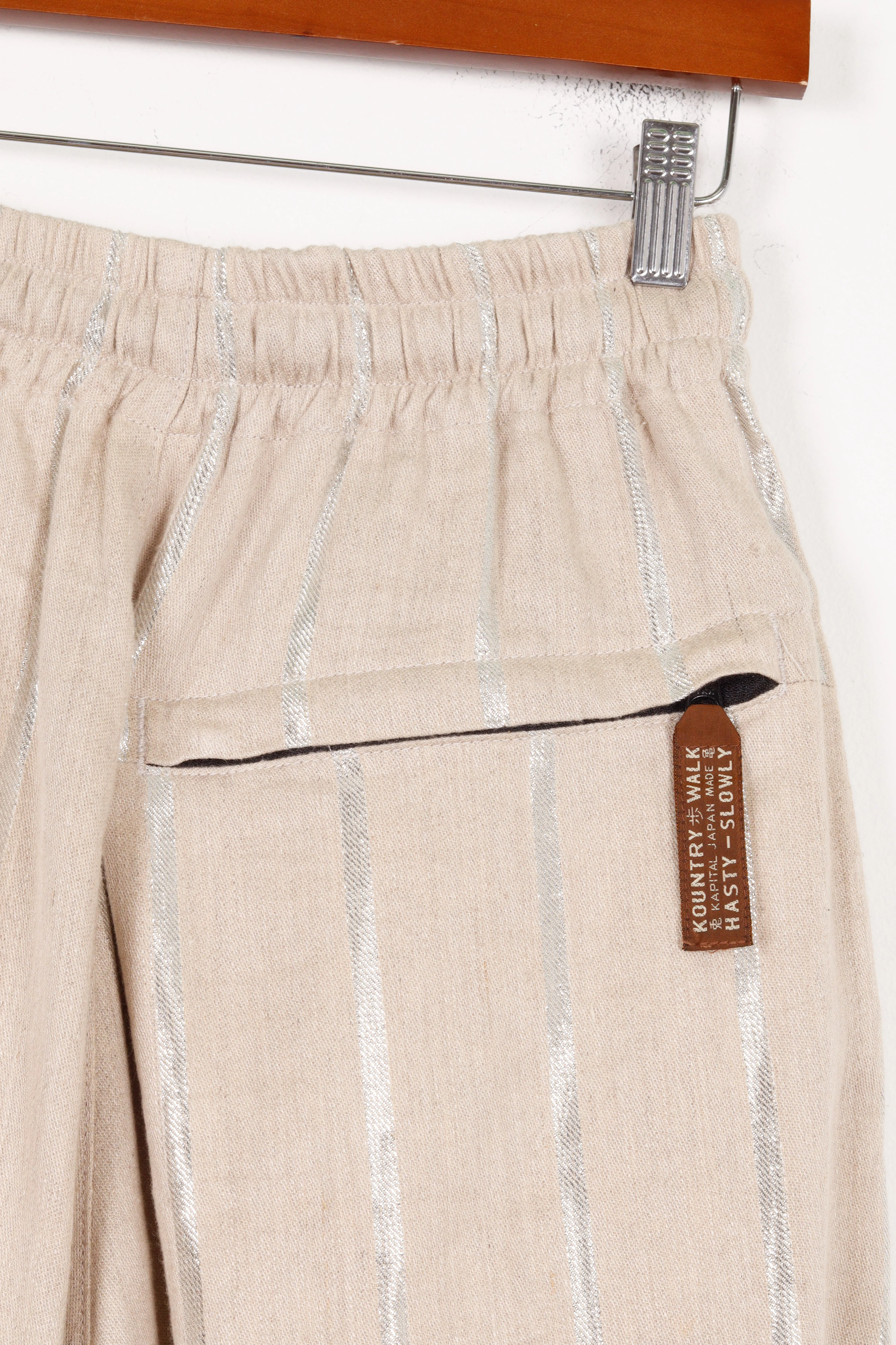 Kapital SS24 'Linen Glitter Phillies Stripe Rude Baggy' Pants Ecru (2024)