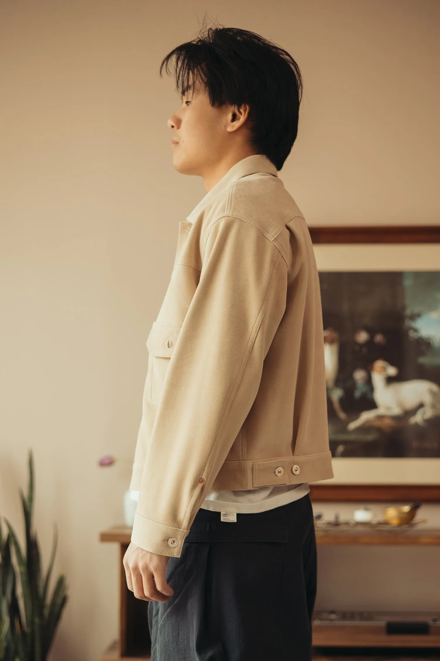 Lambsuede Jacket - Beige