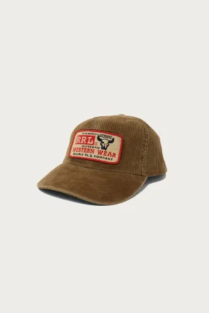 Logo-Patch Corduroy Trucker Cap - Faded Tan