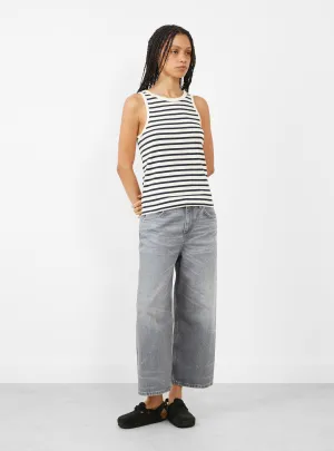 Loui Tank Top Dark Navy and White
