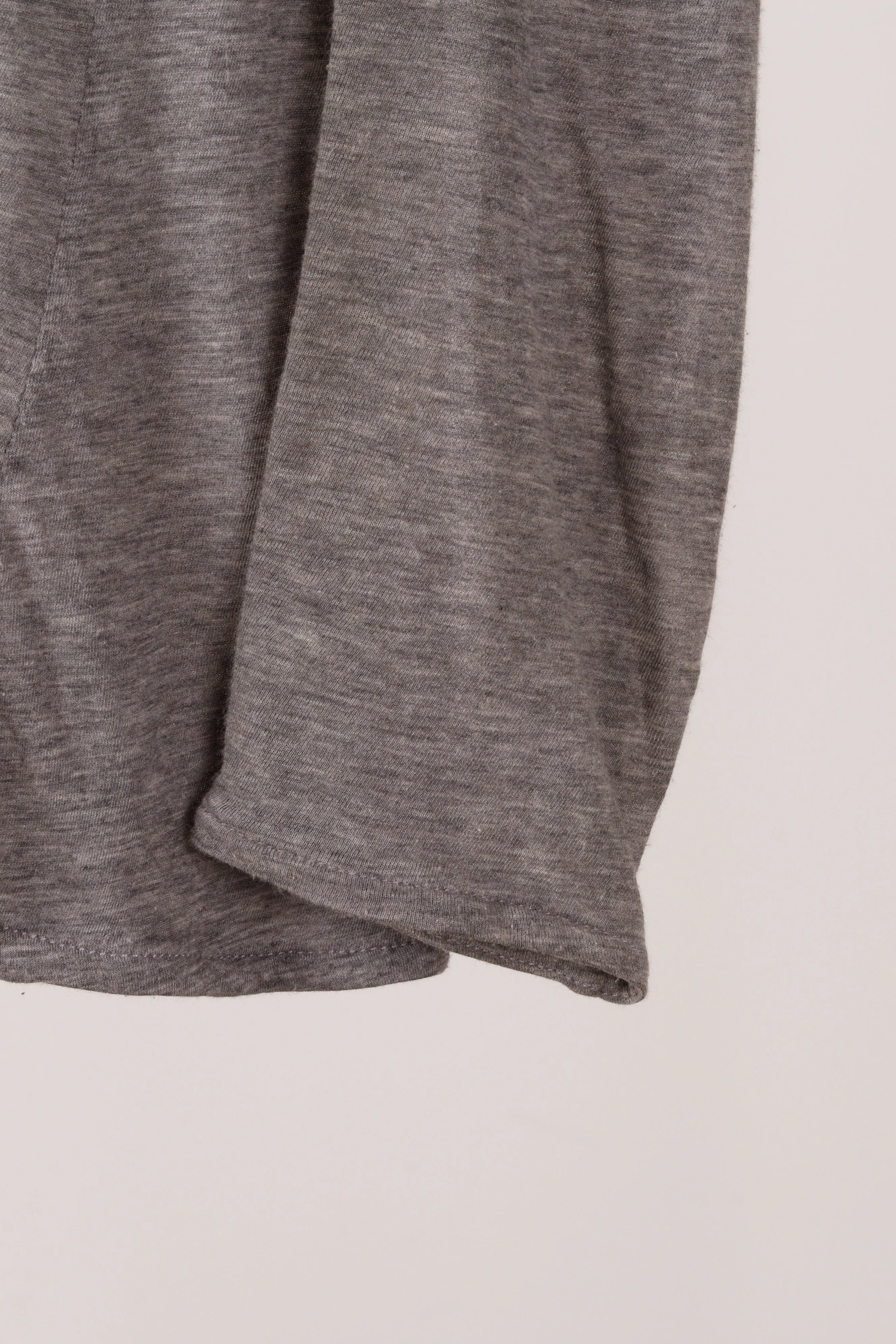 Marni 'Twist Trim Scoop Neck' L/S Top Heathered Grey