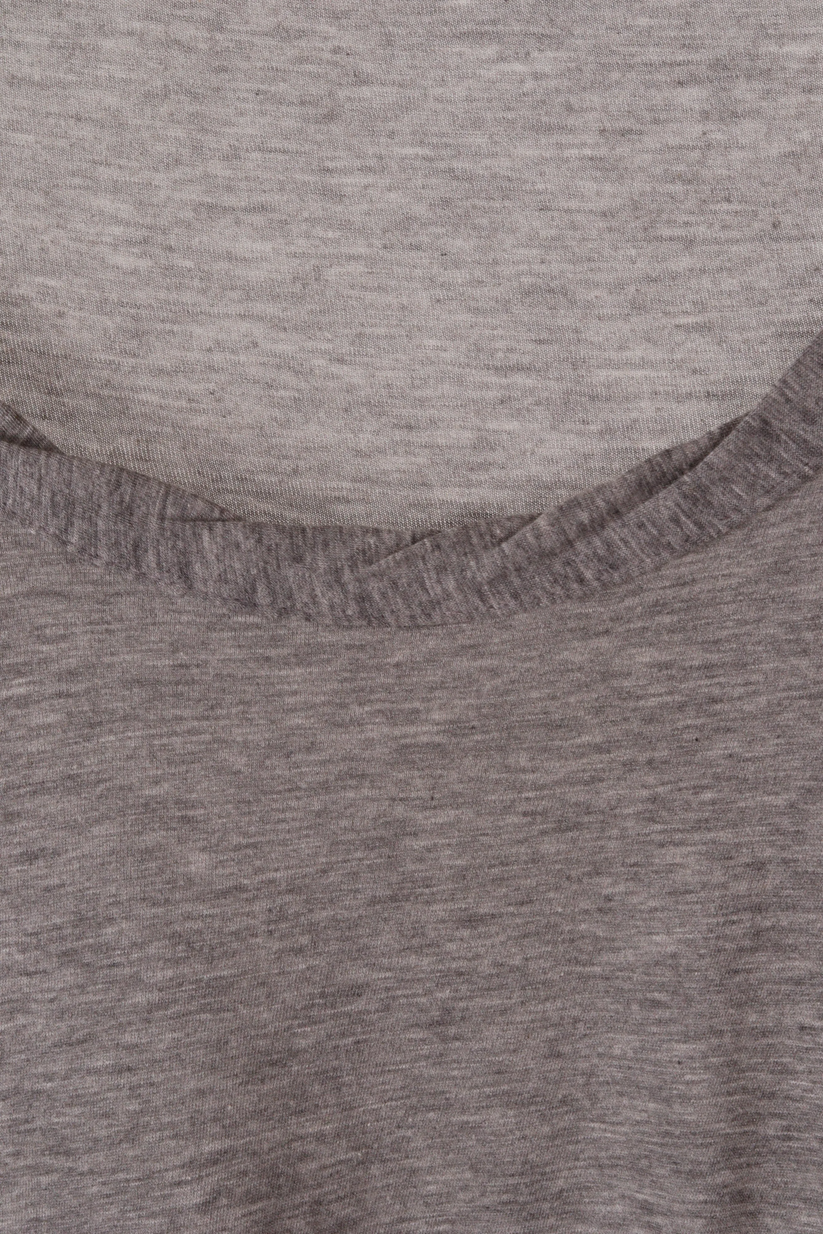 Marni 'Twist Trim Scoop Neck' L/S Top Heathered Grey
