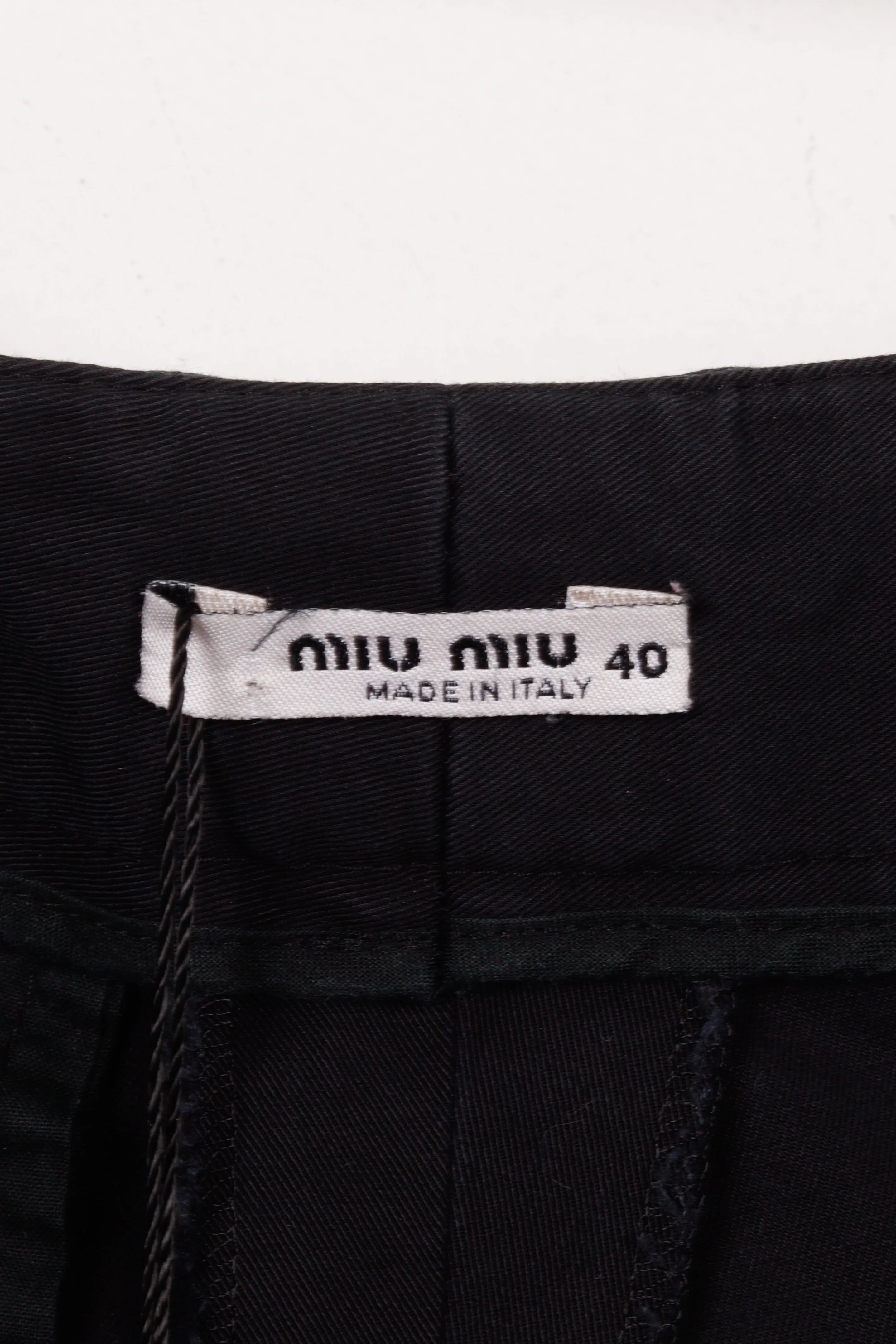 Miu Miu SS06 'Pleated Capri' Pants Black (2006)