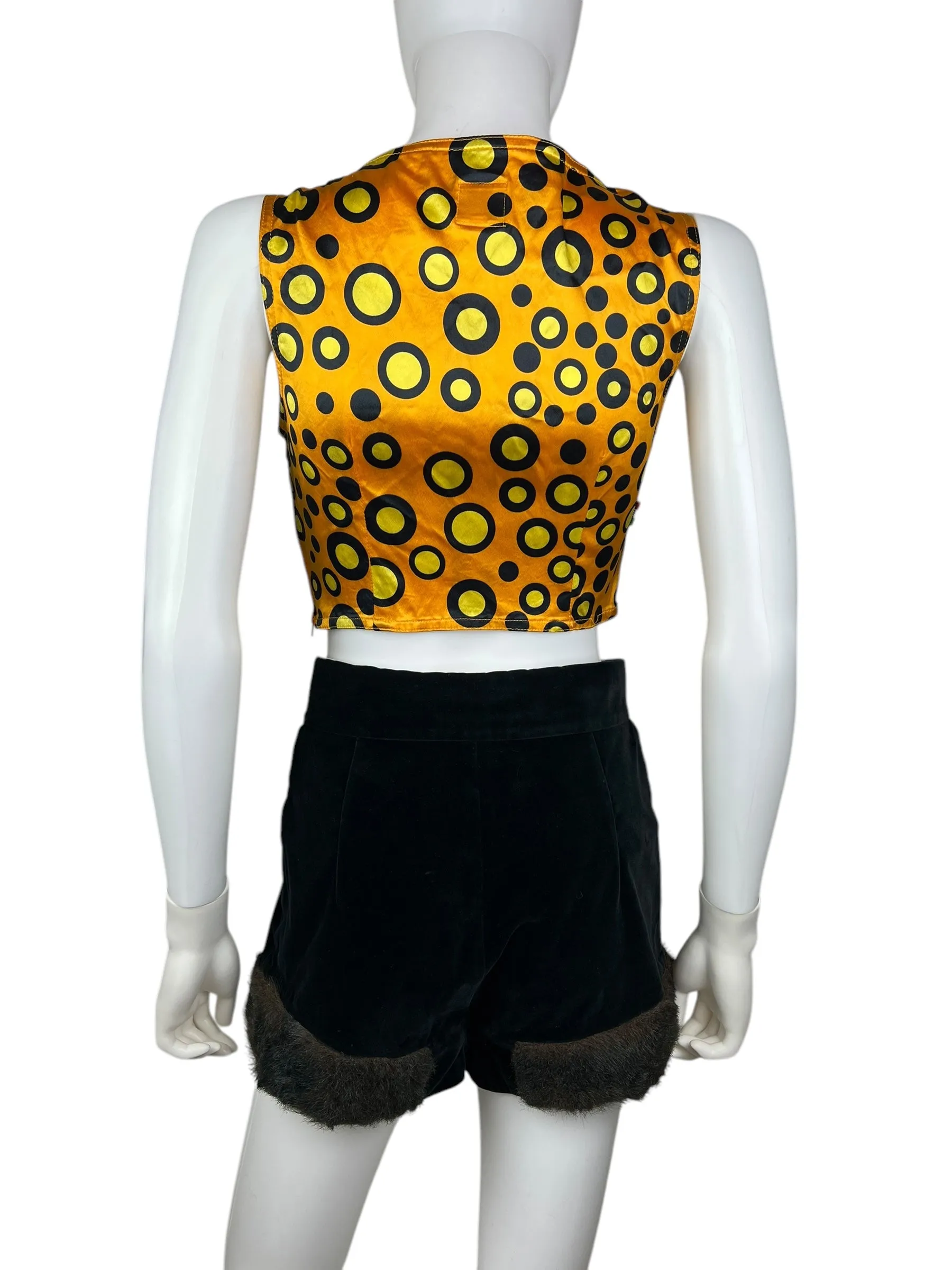 Moschino c.1996 satiny spot crop top