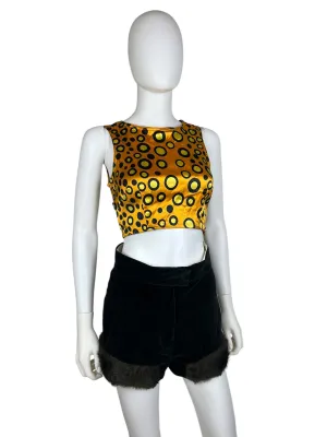 Moschino c.1996 satiny spot crop top