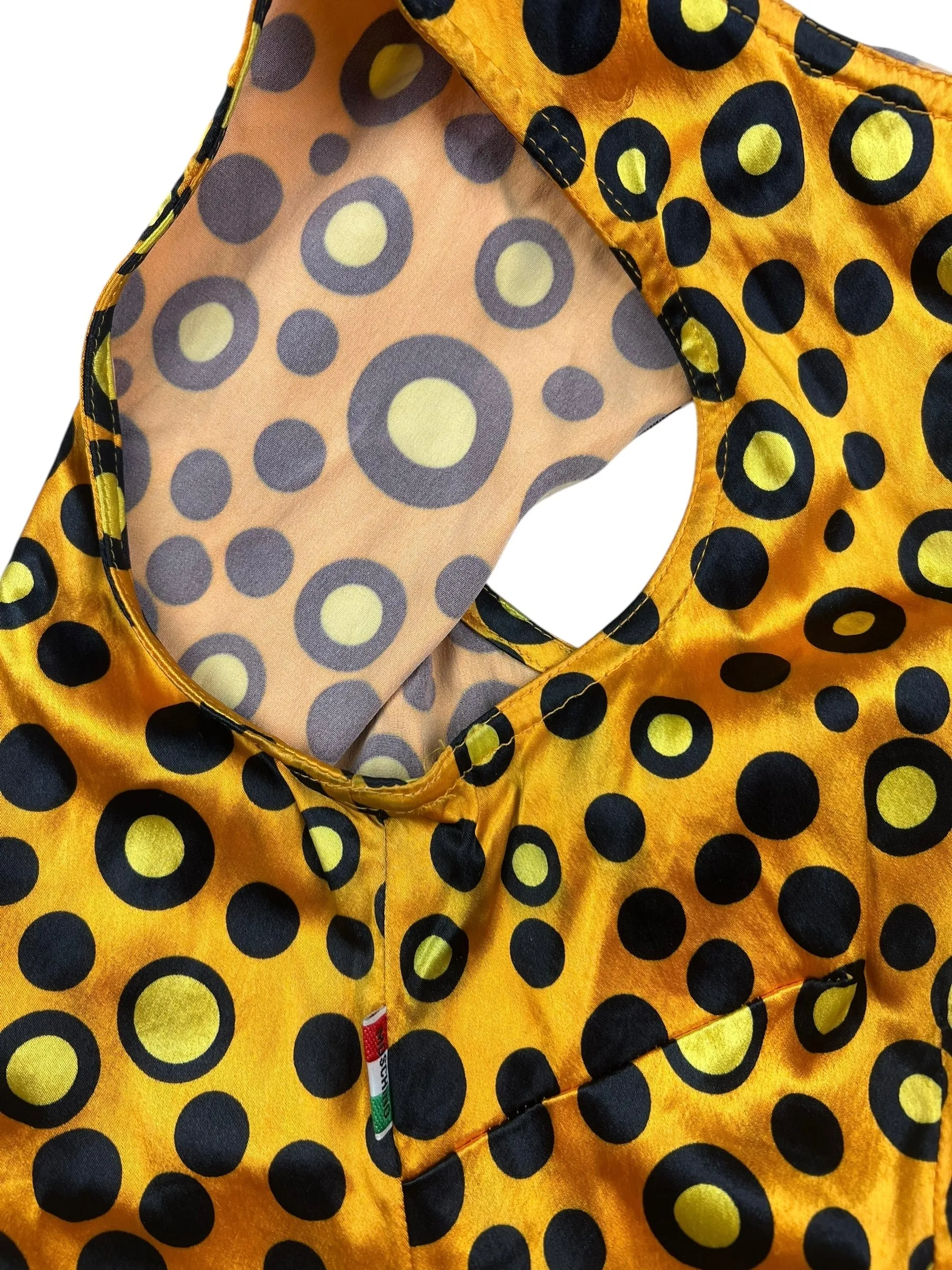 Moschino c.1996 satiny spot crop top