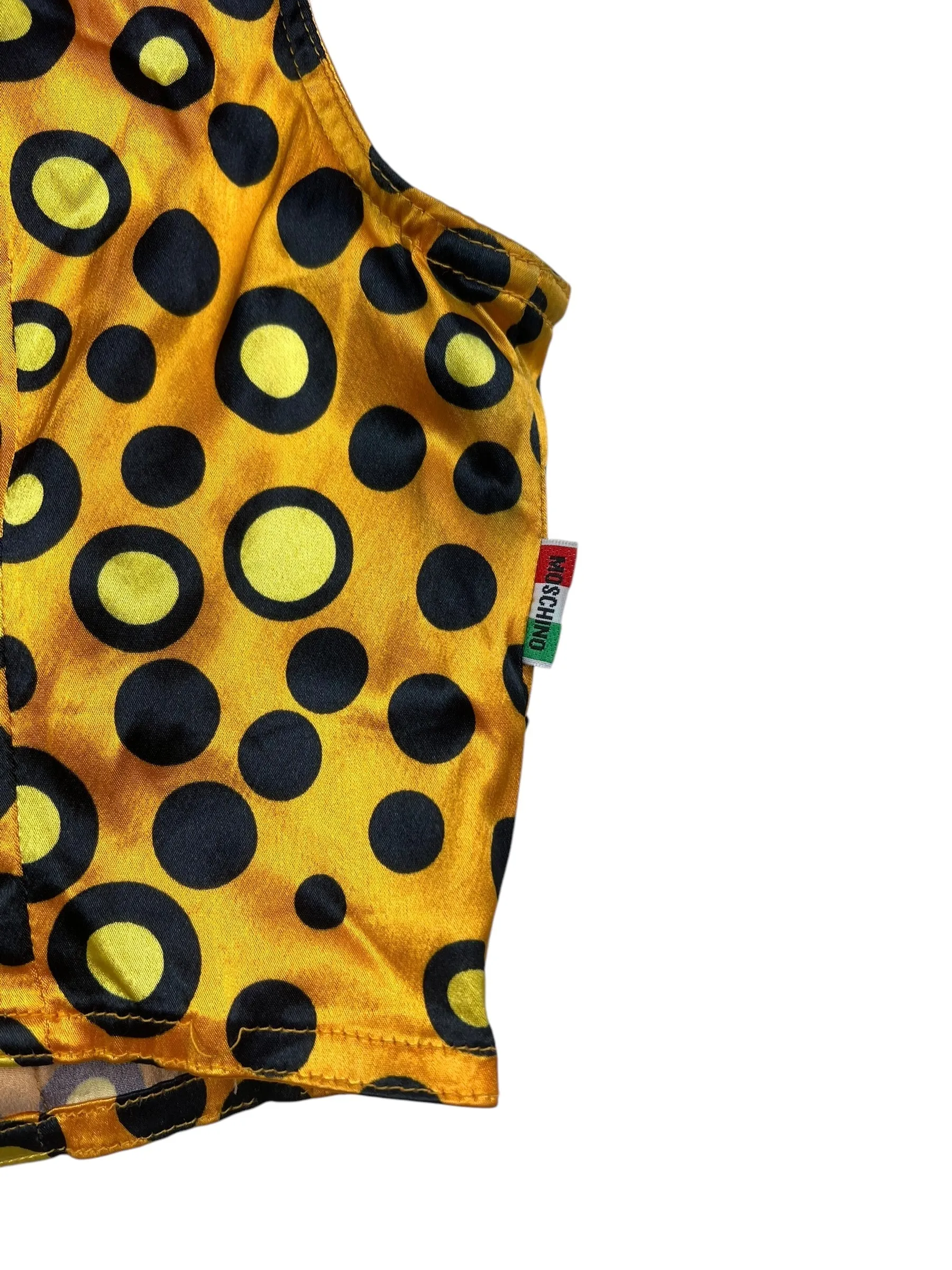 Moschino c.1996 satiny spot crop top