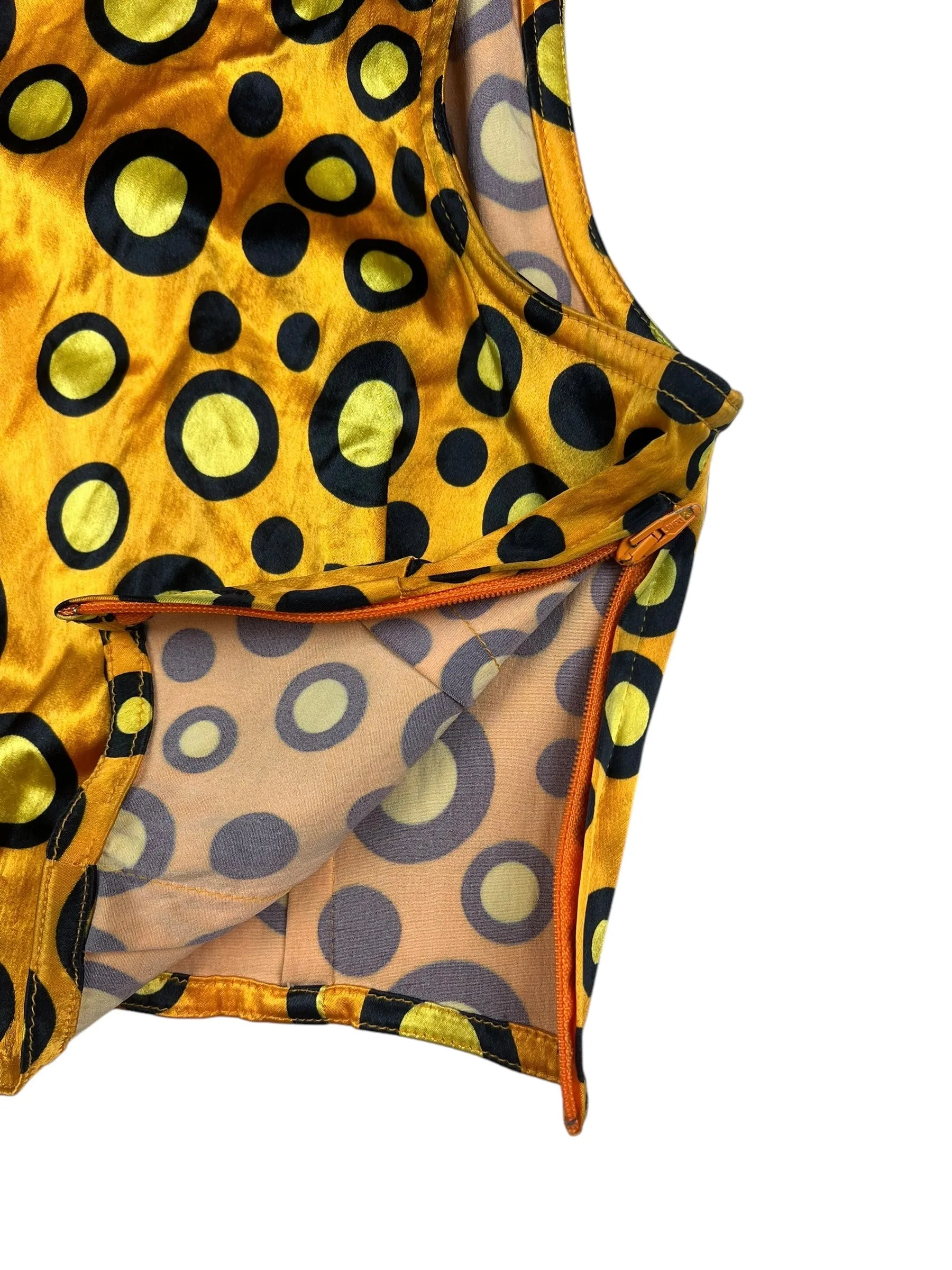 Moschino c.1996 satiny spot crop top