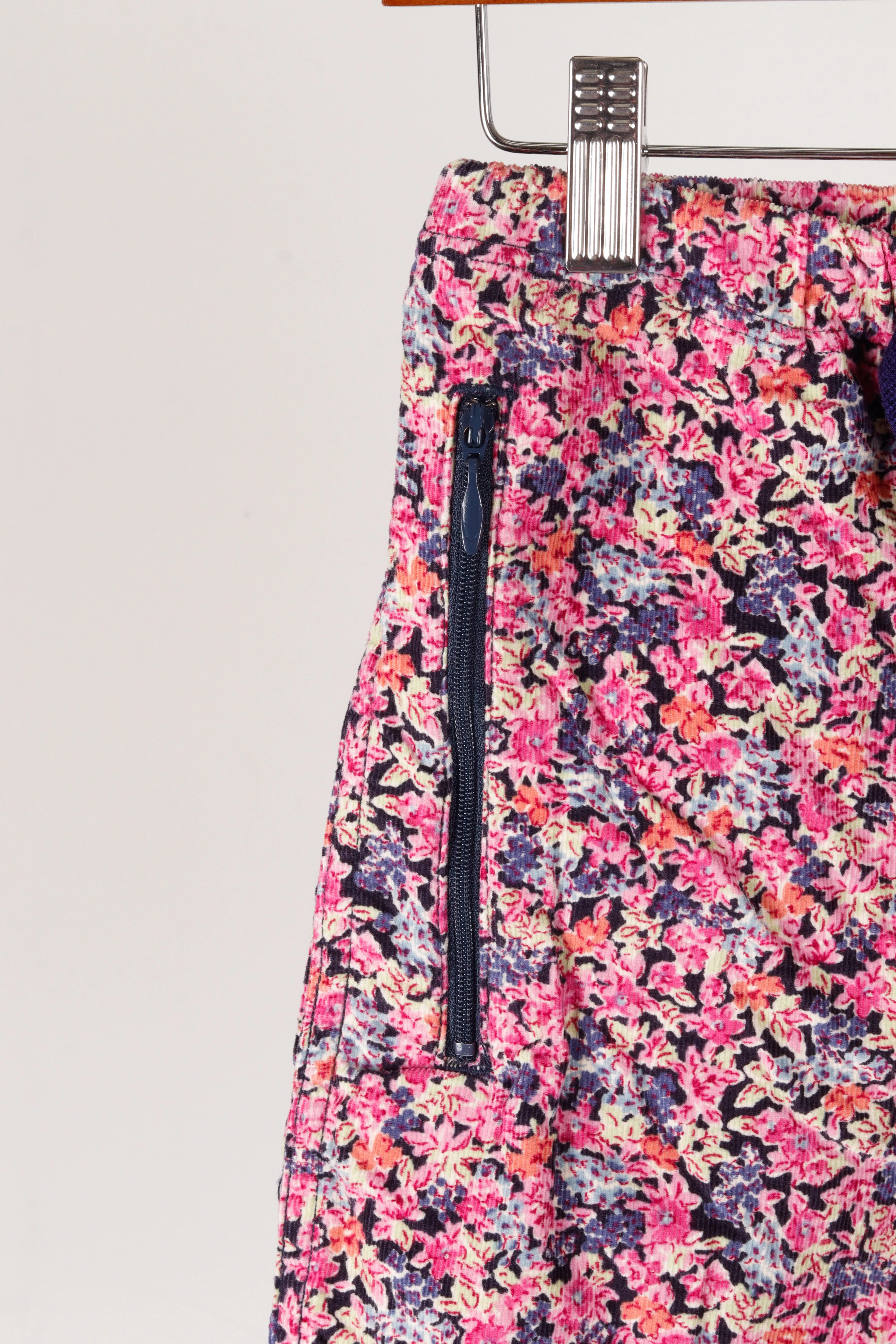 Needles 'Floral Print Belted Corduroy' Shorts