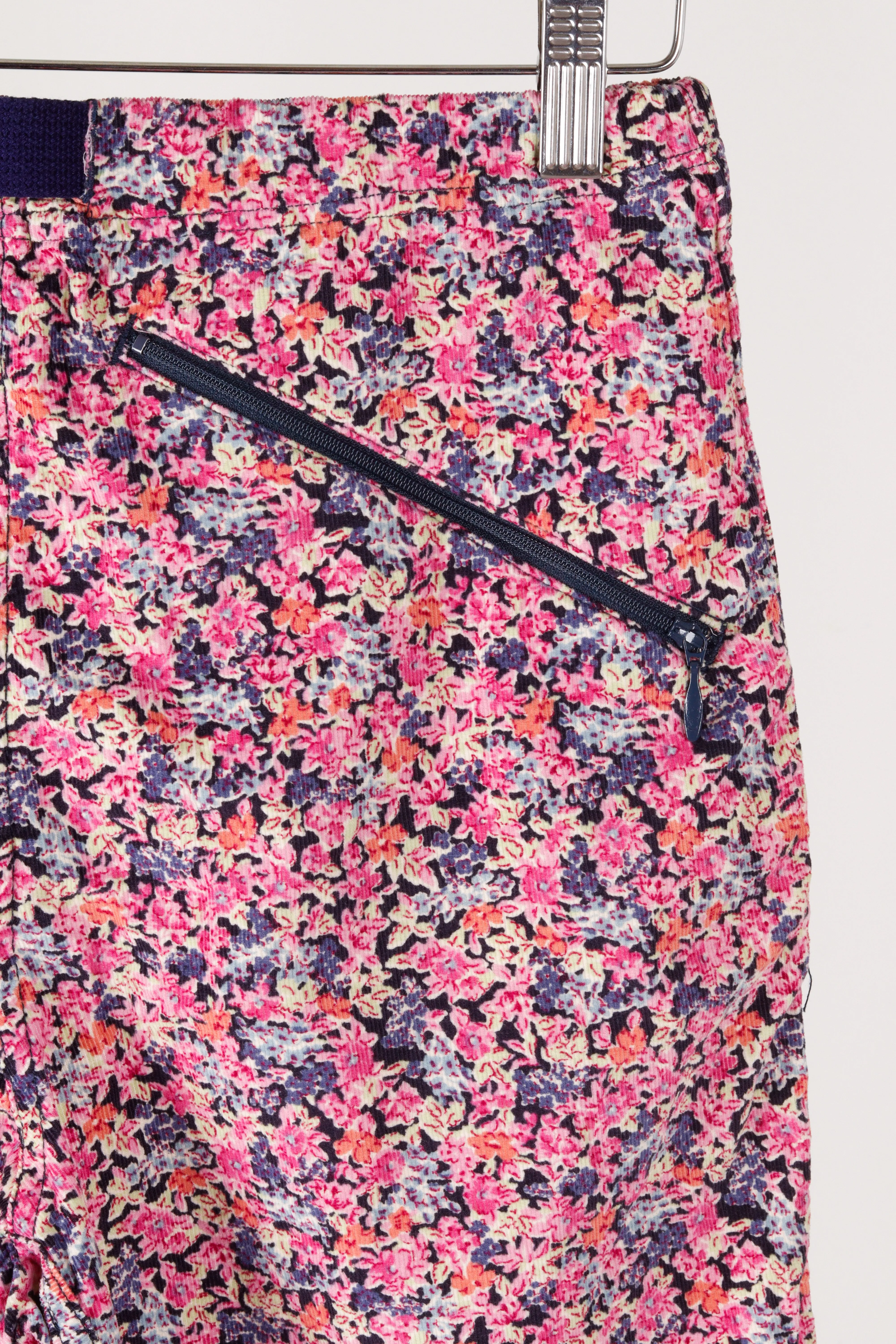 Needles 'Floral Print Belted Corduroy' Shorts