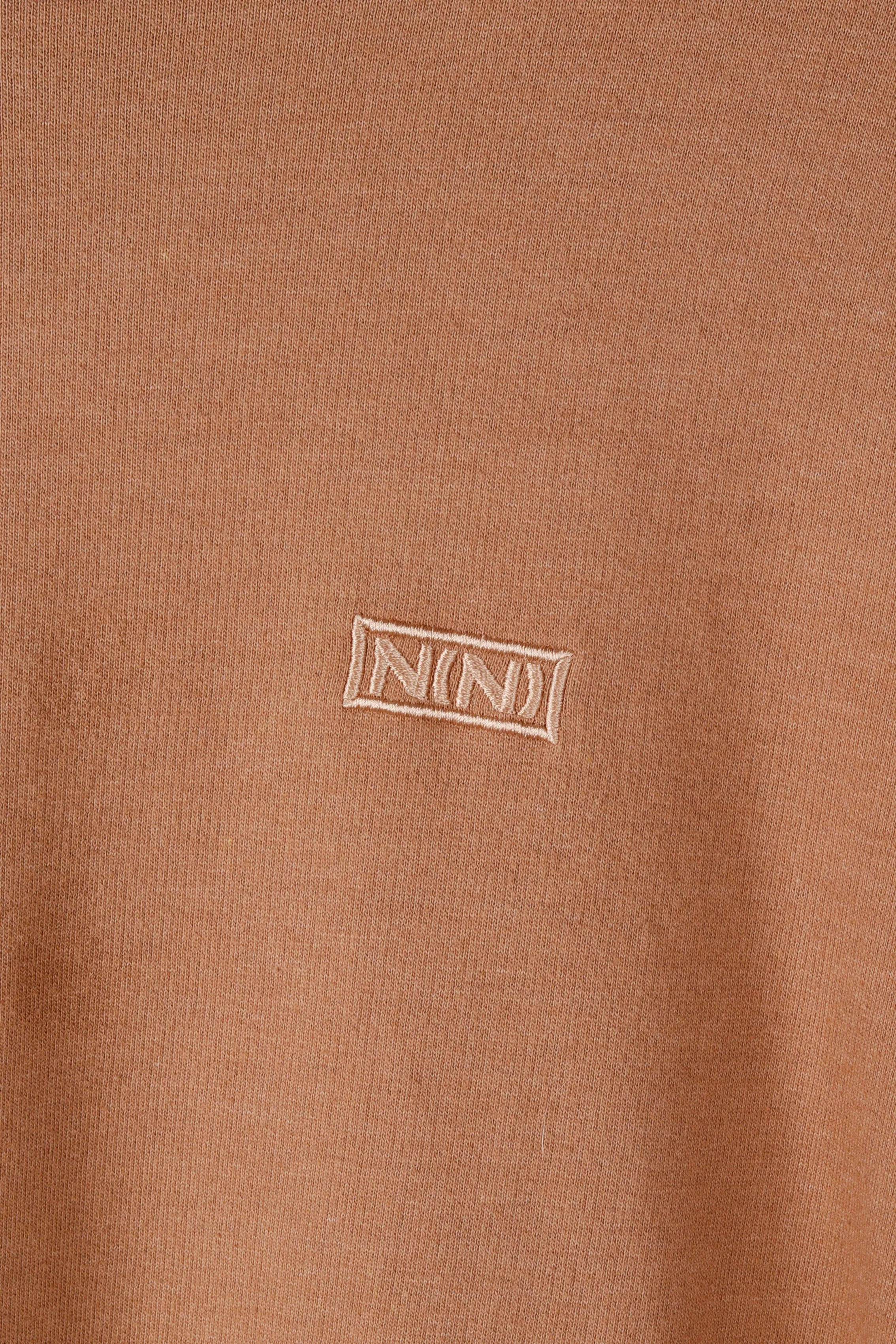 Number (N)ine FW11 'Embroidered Logo Distressed' Crewneck Brown (2011)
