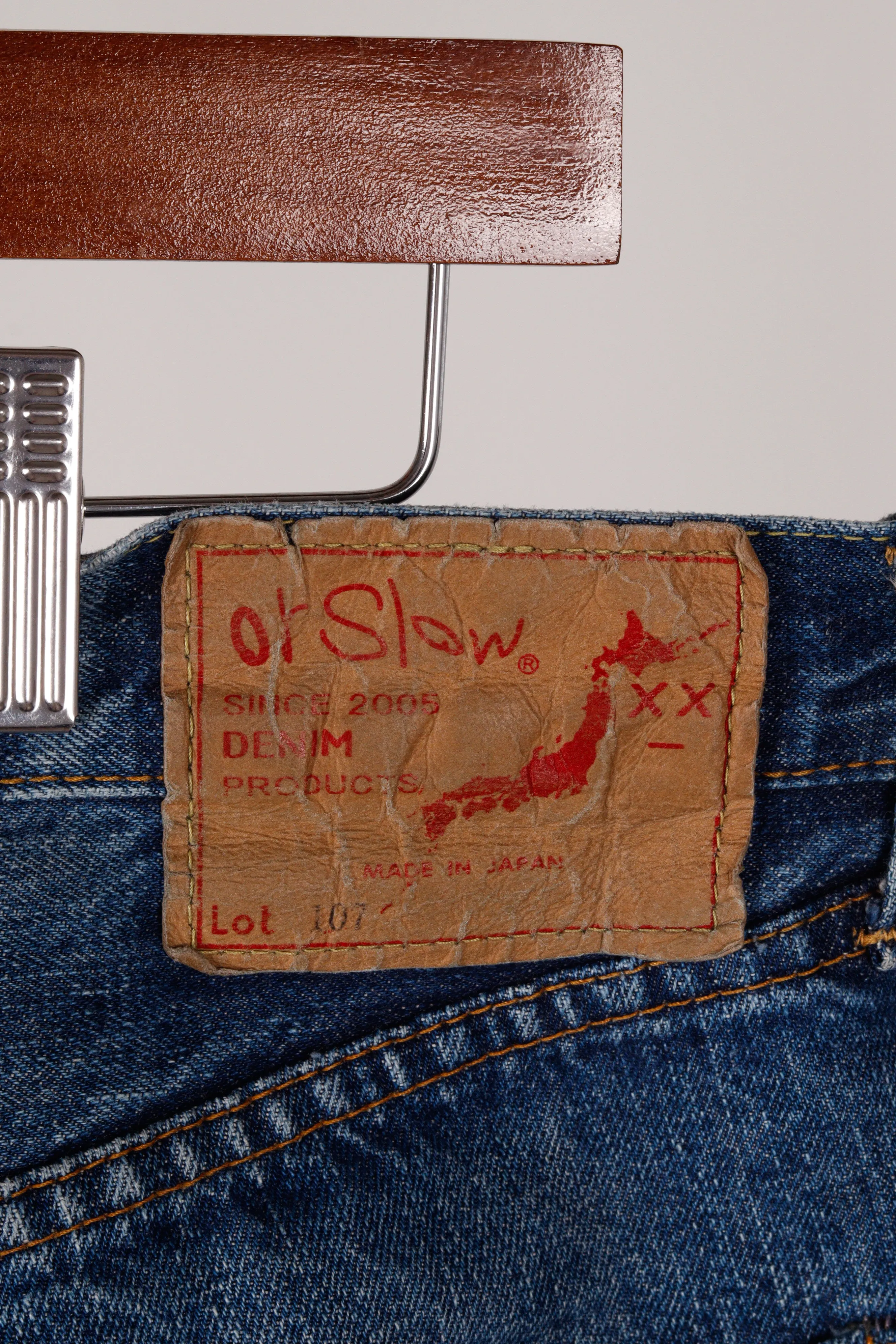 orSlow SS24 '107 2 Year Wash 13.5oz Ivy Fit' Selvedge Denim (2024)