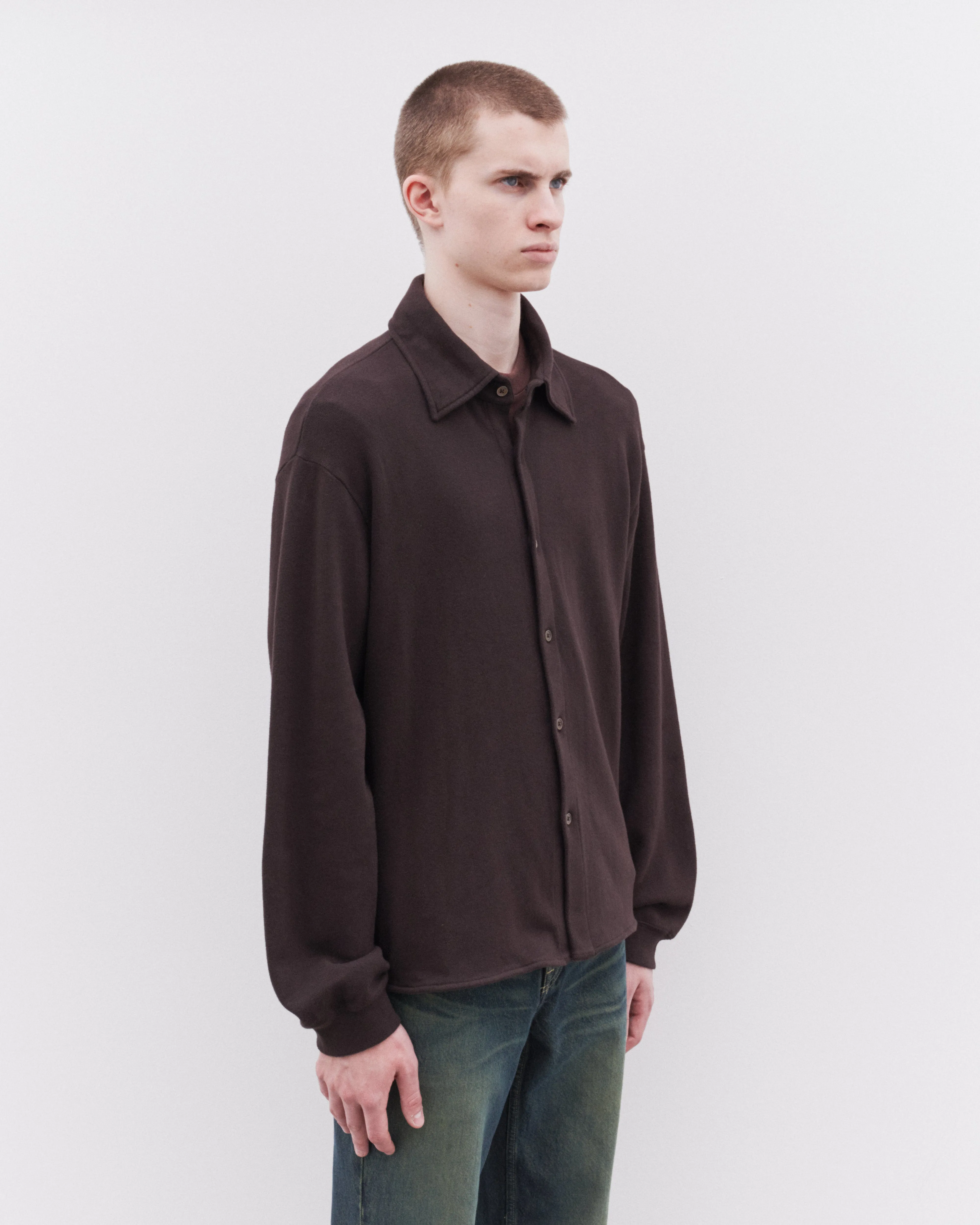 Our Legacy - Men's Recovery Shirt - (Deep Brown Fuzzy Fleece)