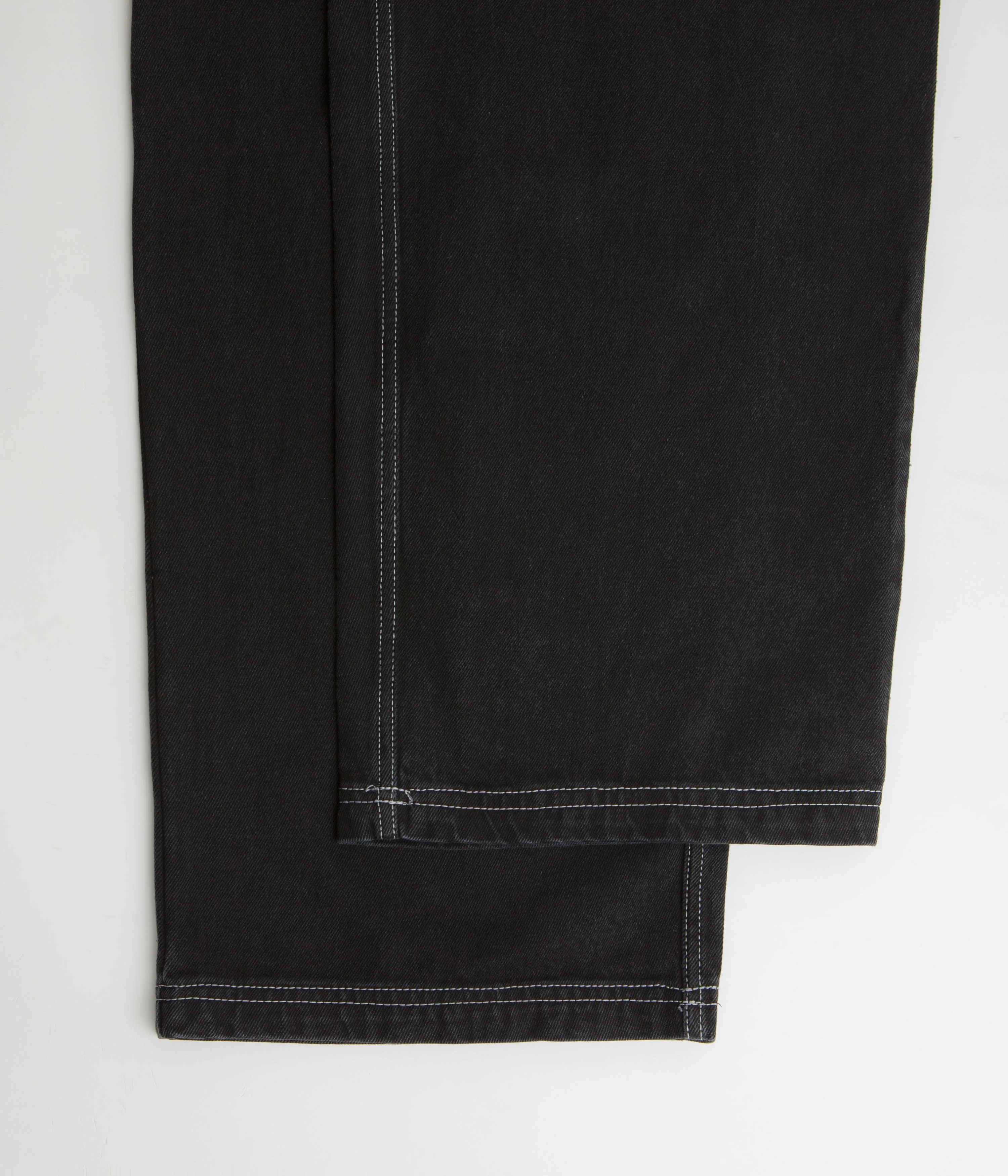 Poetic Collective Painter Pants - Black Denim / White Seams