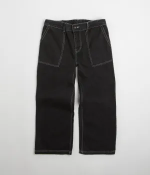 Poetic Collective Painter Pants - Black Denim / White Seams