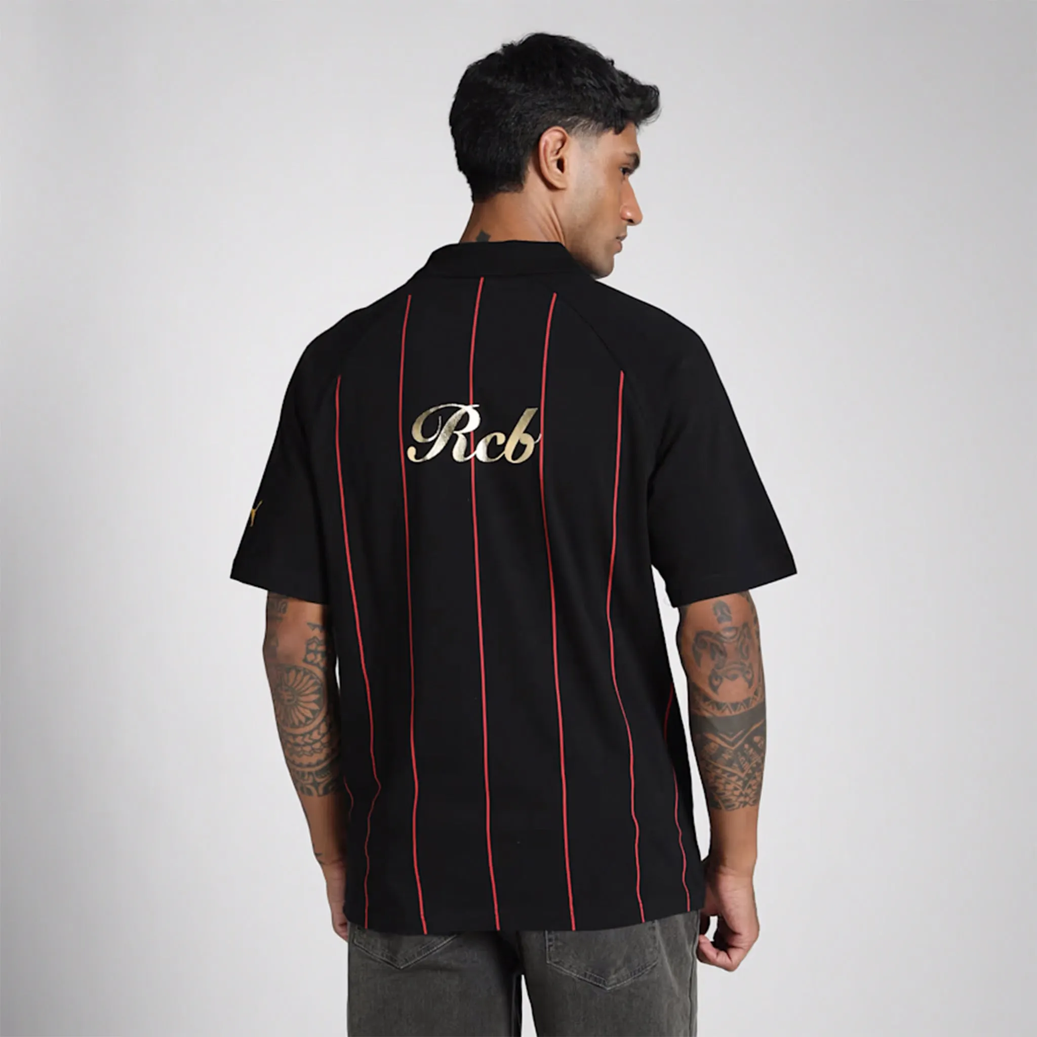 Puma X RCB Striper Polo (BLACK)