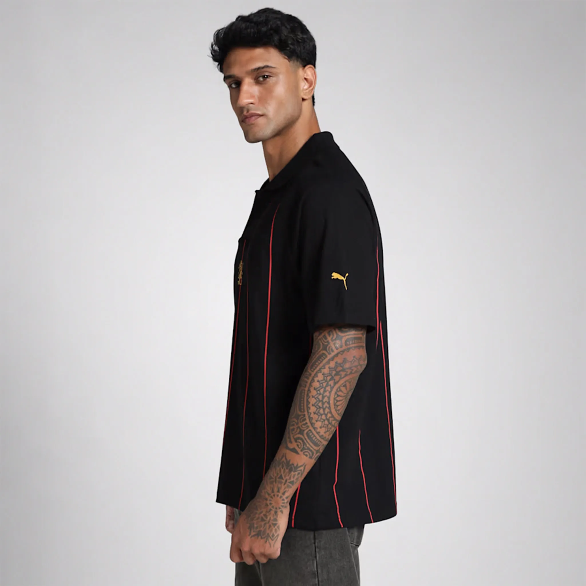 Puma X RCB Striper Polo (BLACK)