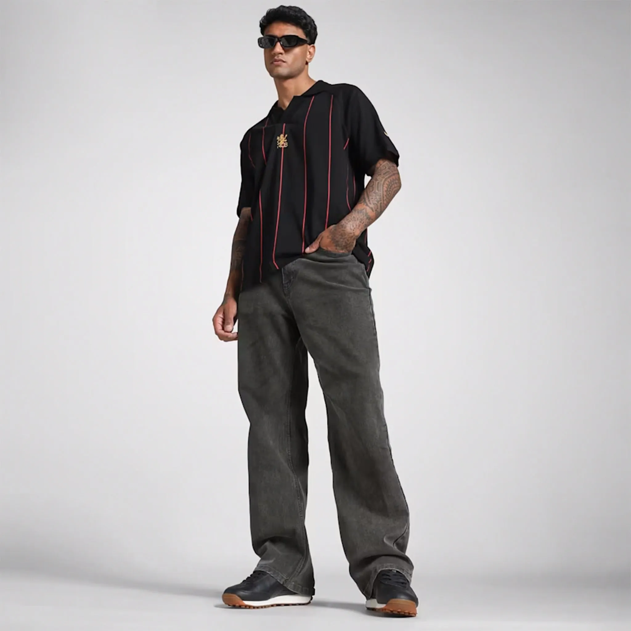 Puma X RCB Striper Polo (BLACK)