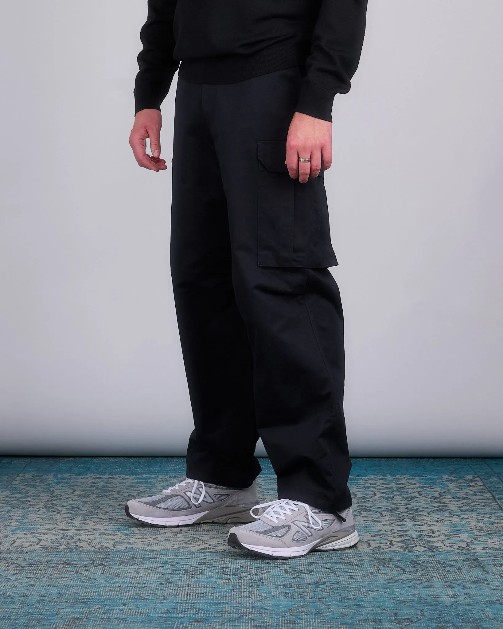 Reigning Champ Woven Cotton Keeper Cargo Pant Black