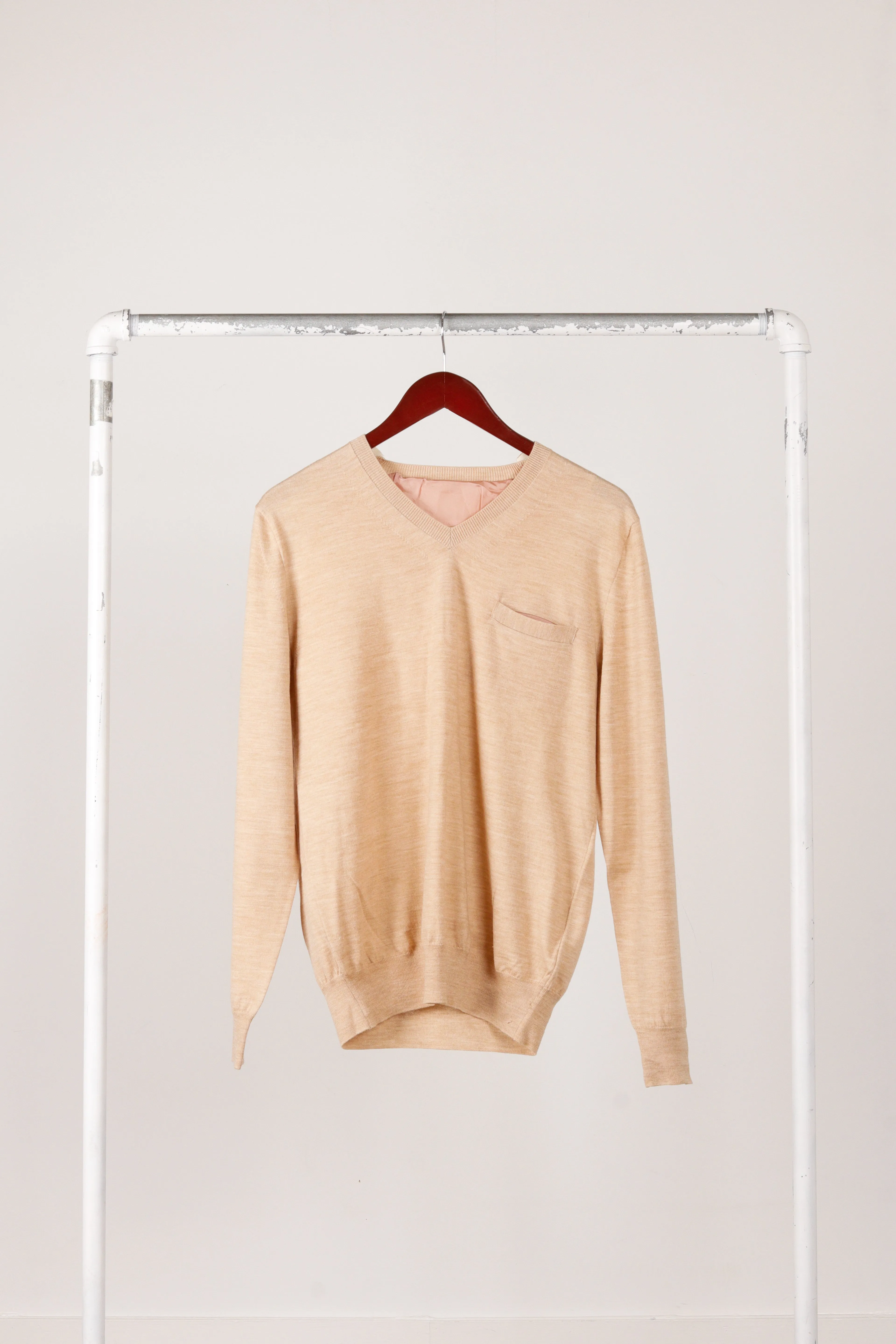 Sacai AW10 'Shoulder Button Cupro Knit' Sweater Beige (2010)
