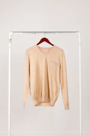 Sacai AW10 'Shoulder Button Cupro Knit' Sweater Beige (2010)