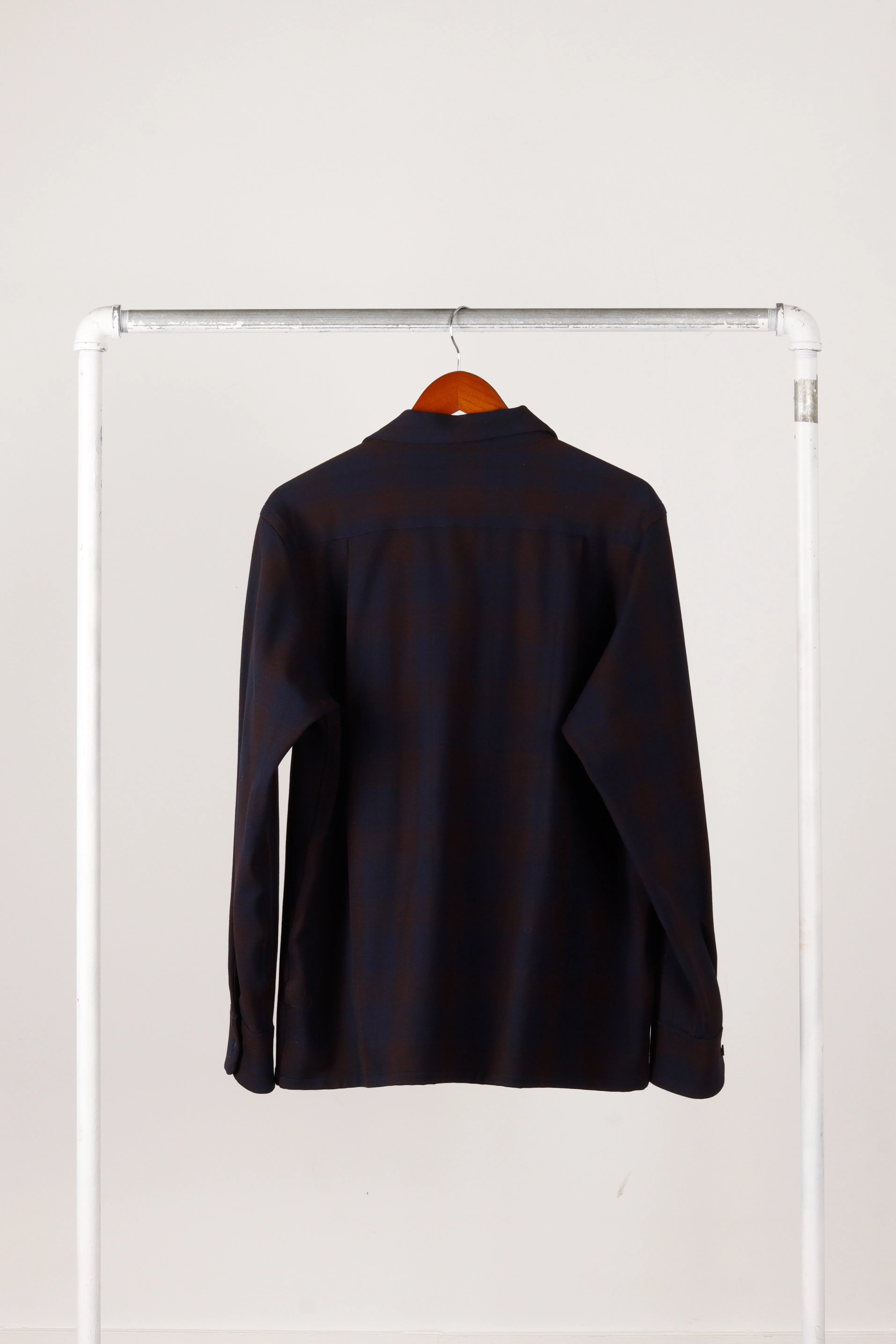 South2 West8 AW19 'Shadow Plaid 6-Pocket' Jacket Navy (2019)