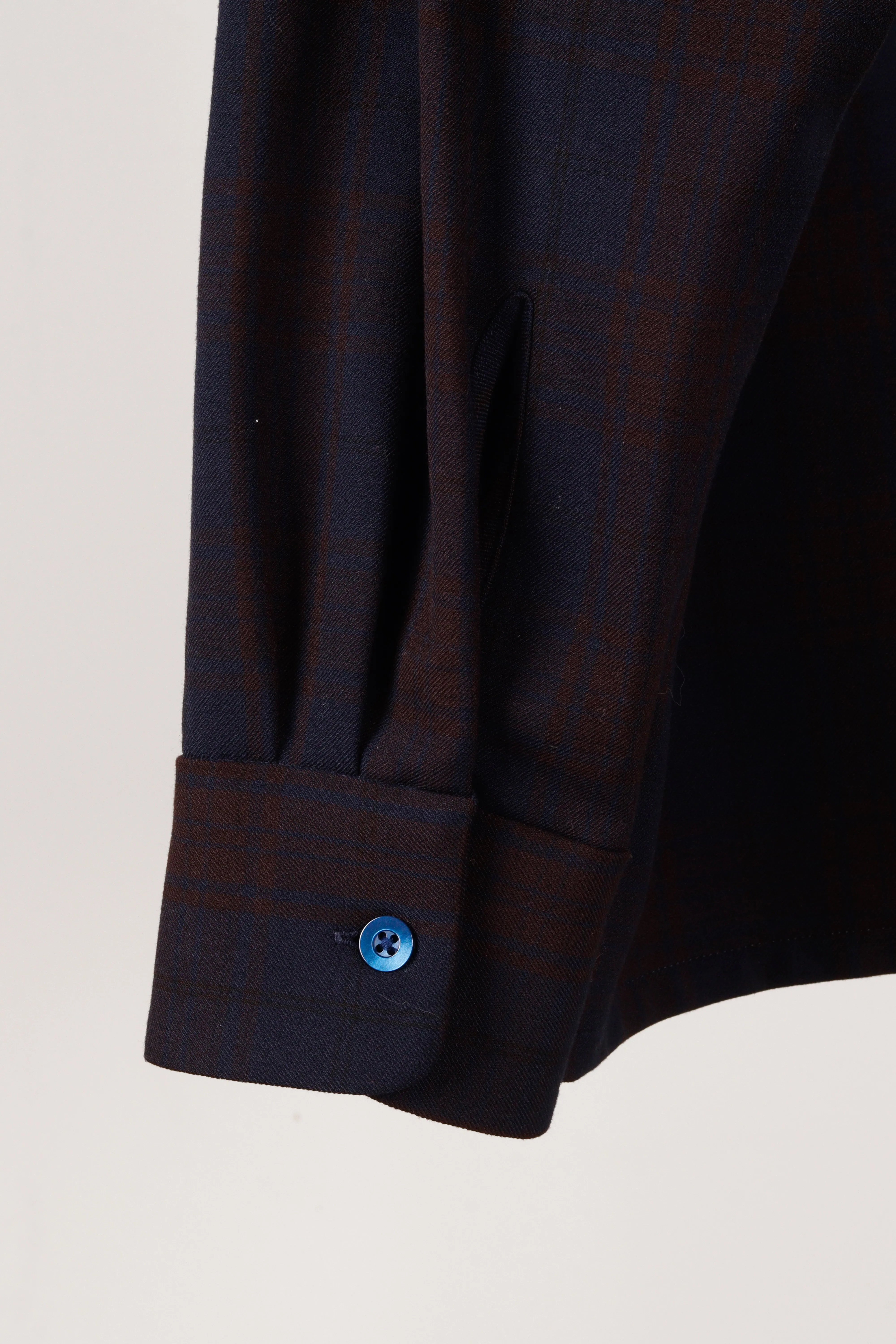 South2 West8 AW19 'Shadow Plaid 6-Pocket' Jacket Navy (2019)