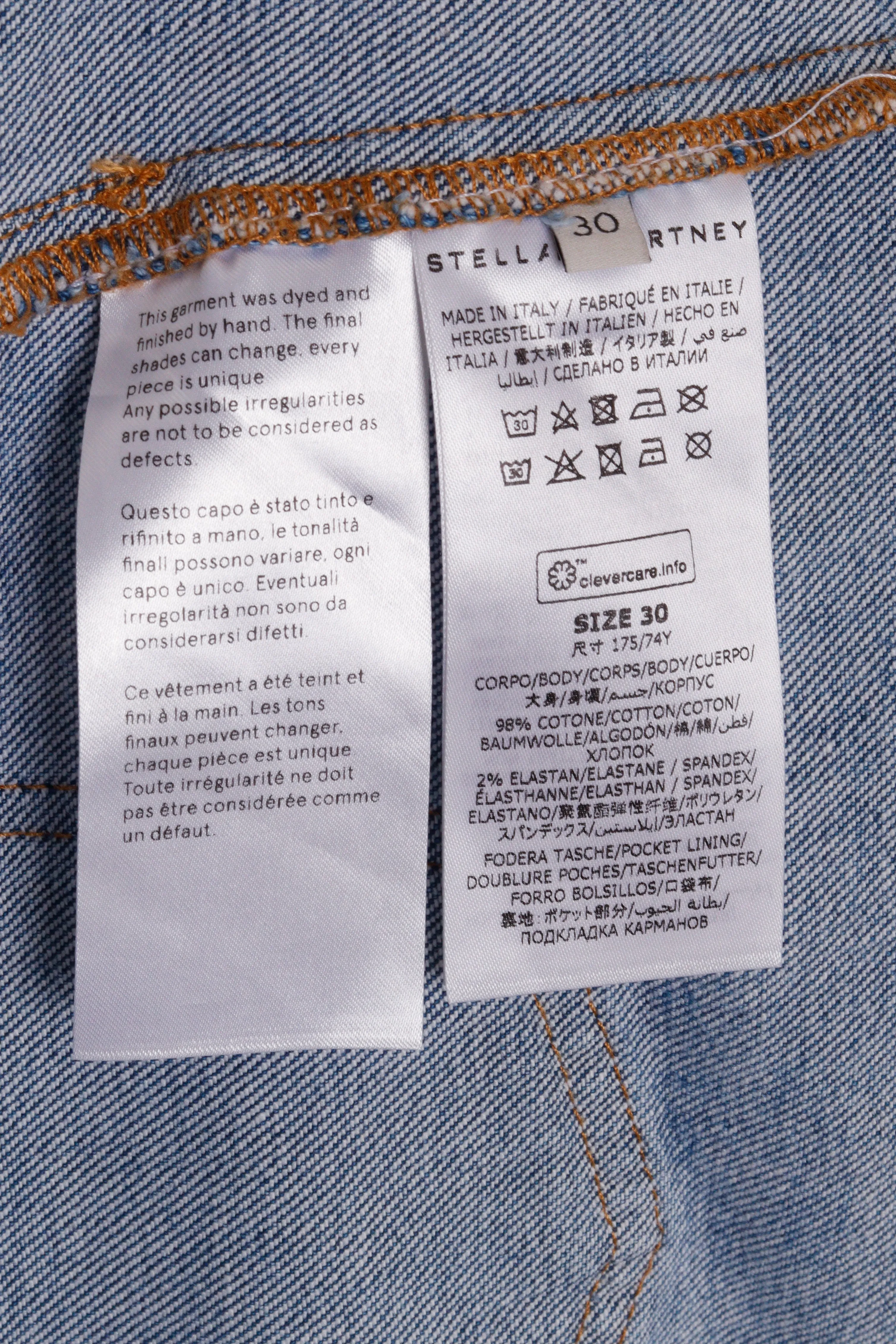 Stella McCartney SS21 'Dip Dyed Cropped' Jeans (2021)