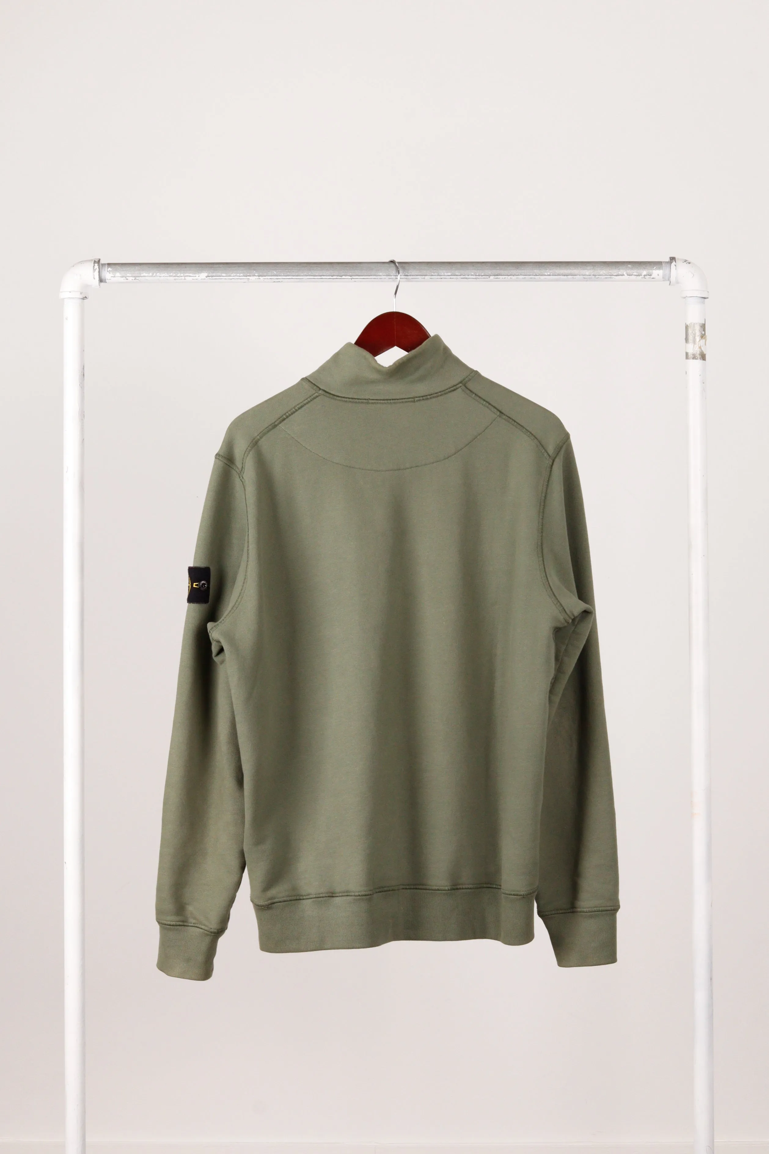 Stone Island FW21 '1/4 Zip Pullover' Crewneck Olive (2021)