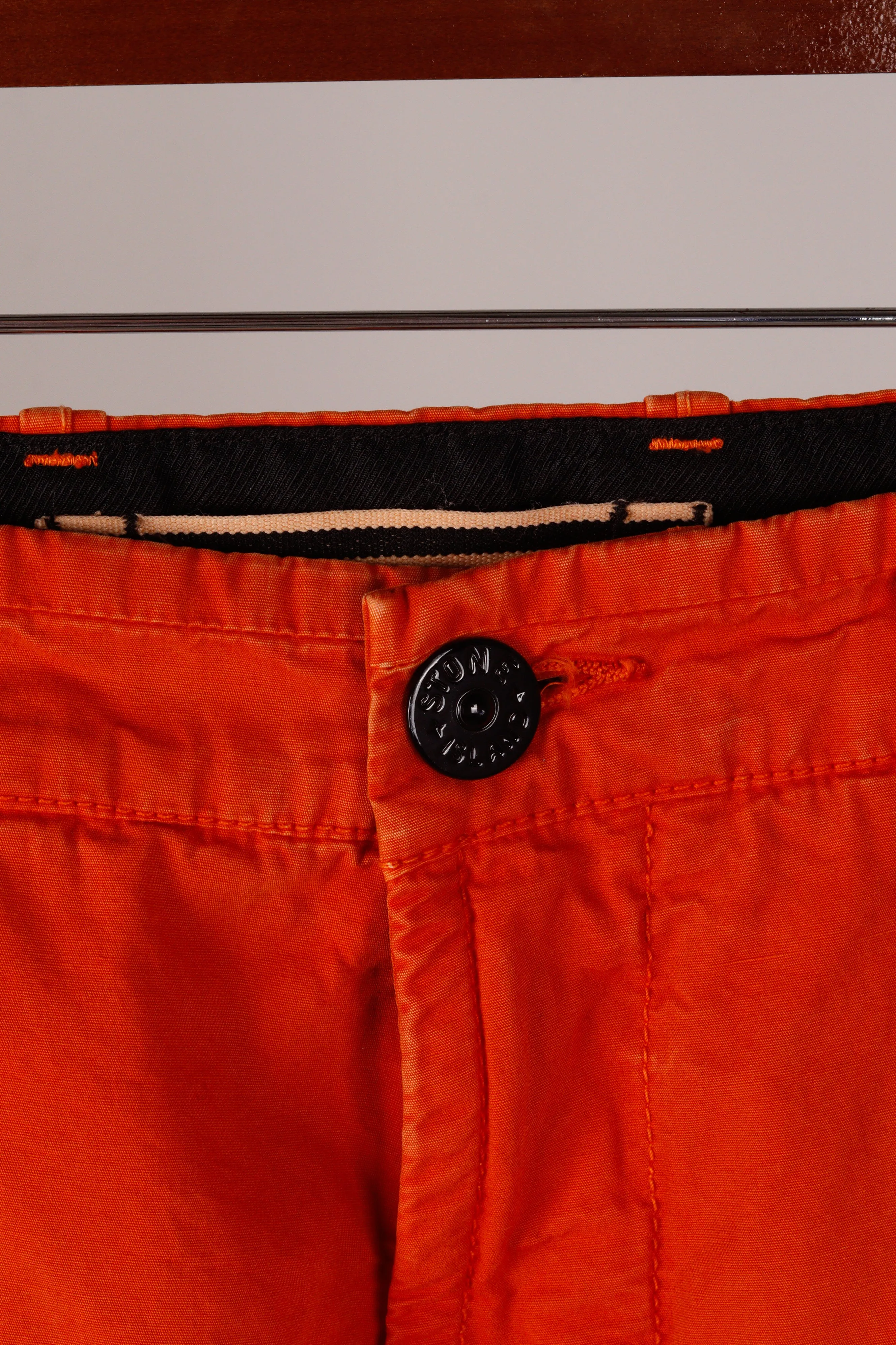 Stone Island SS24 'Garment Dyed Old Treatment' Cargo Pants Orange (2024)