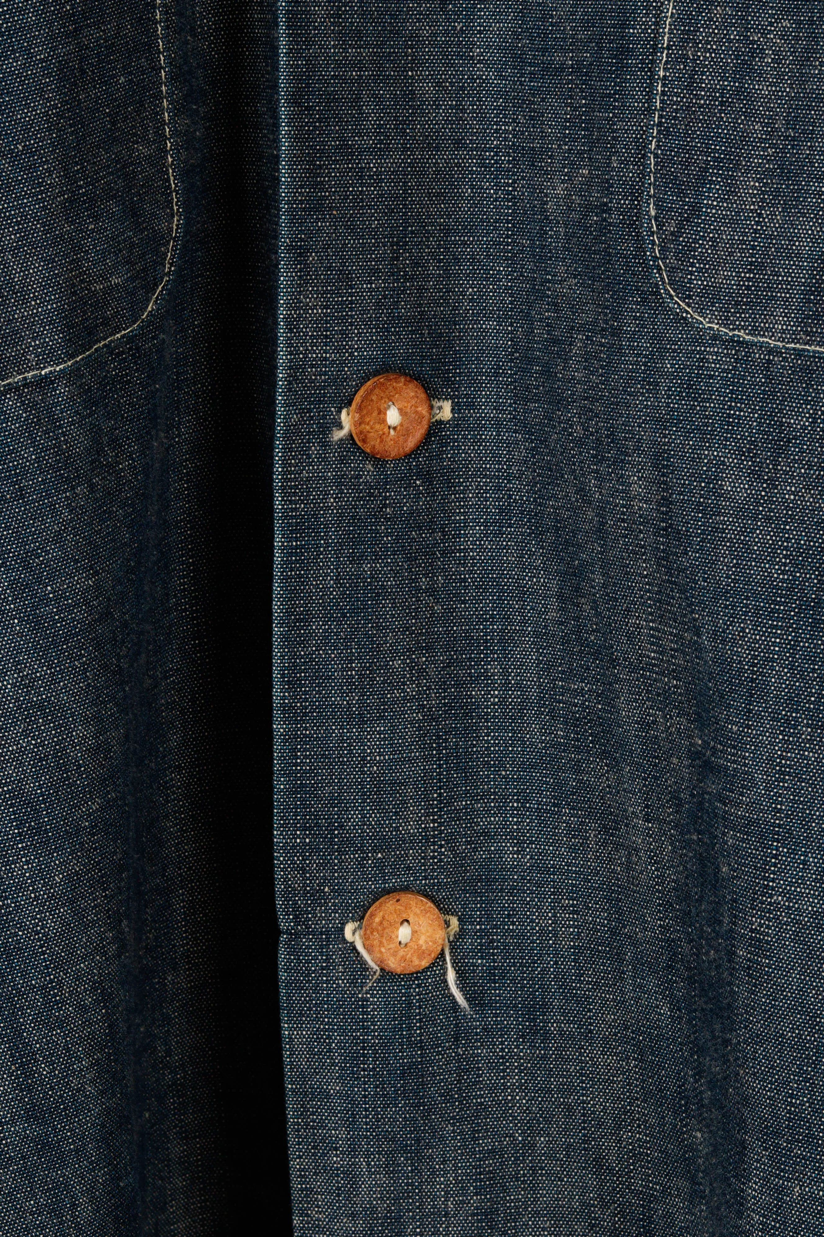 SugarCane FW20 'Palms & Pipes Embroidered' Chambray Denim Shirt (2020)