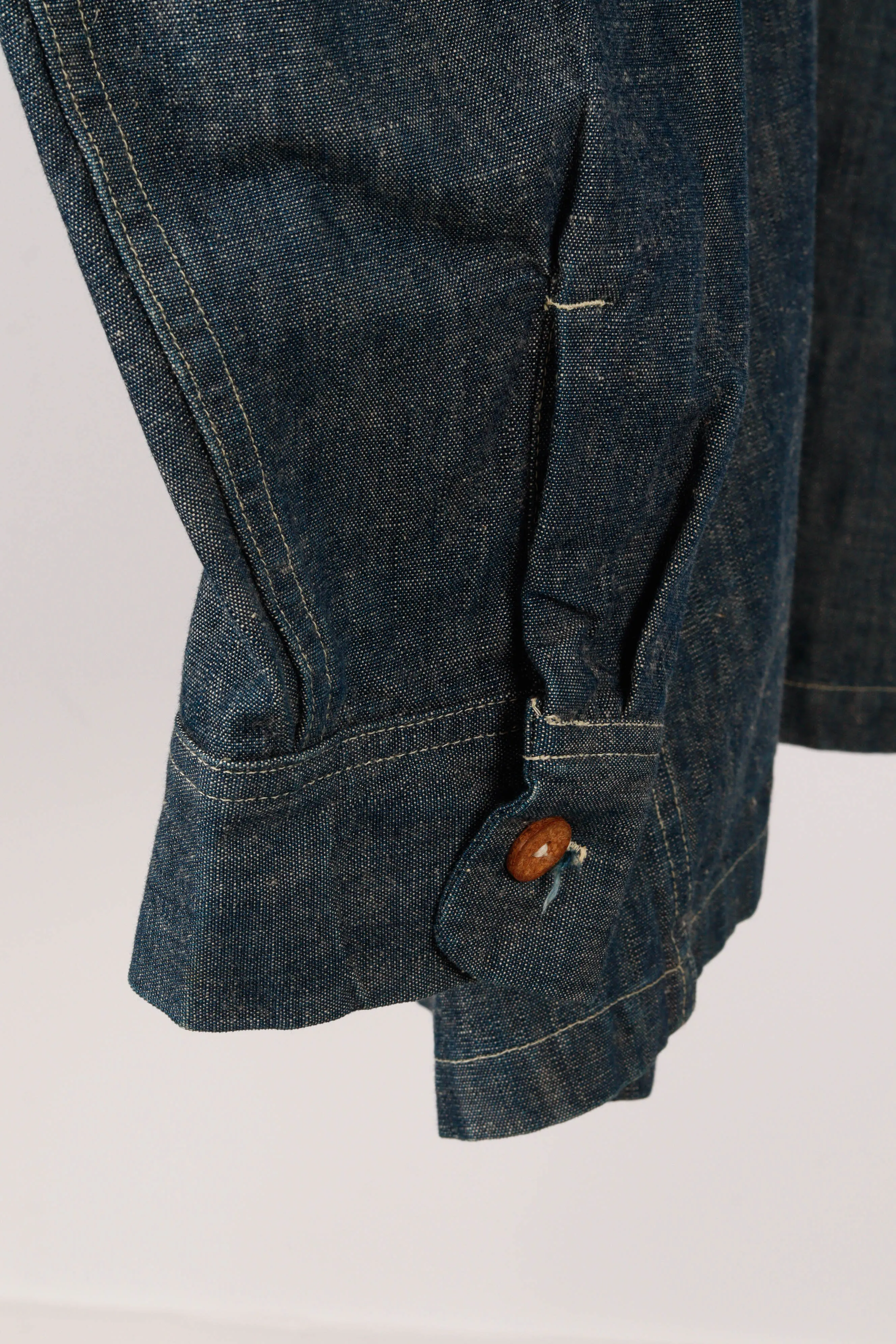 SugarCane FW20 'Palms & Pipes Embroidered' Chambray Denim Shirt (2020)