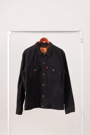 Supreme x Levis FW12 'Selvedge Denim' Leopard Trucker Jacket Black (2012)