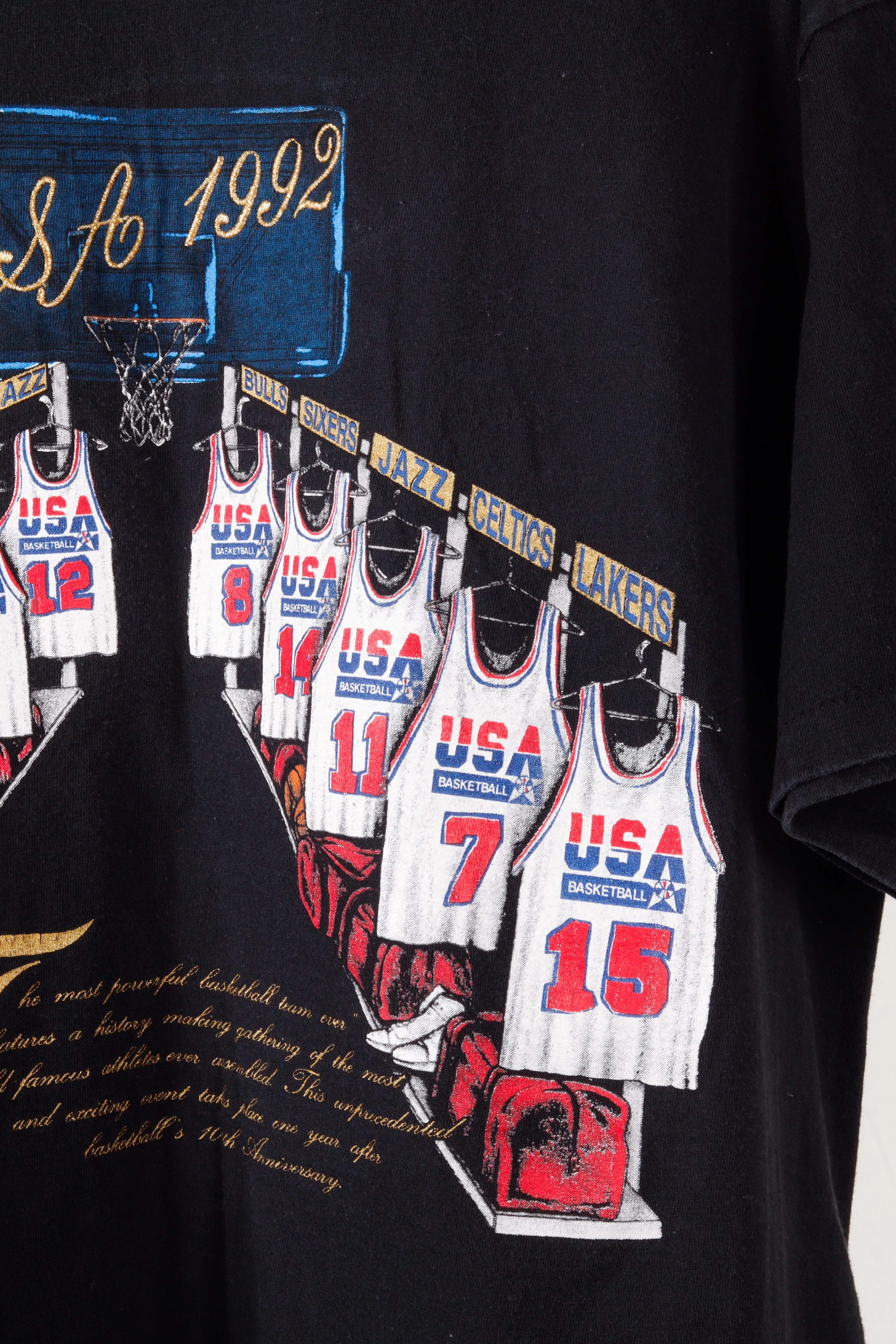 Vintage 1992 Olympic Team USA 'Dream Team Locker Room' T-Shirt Black