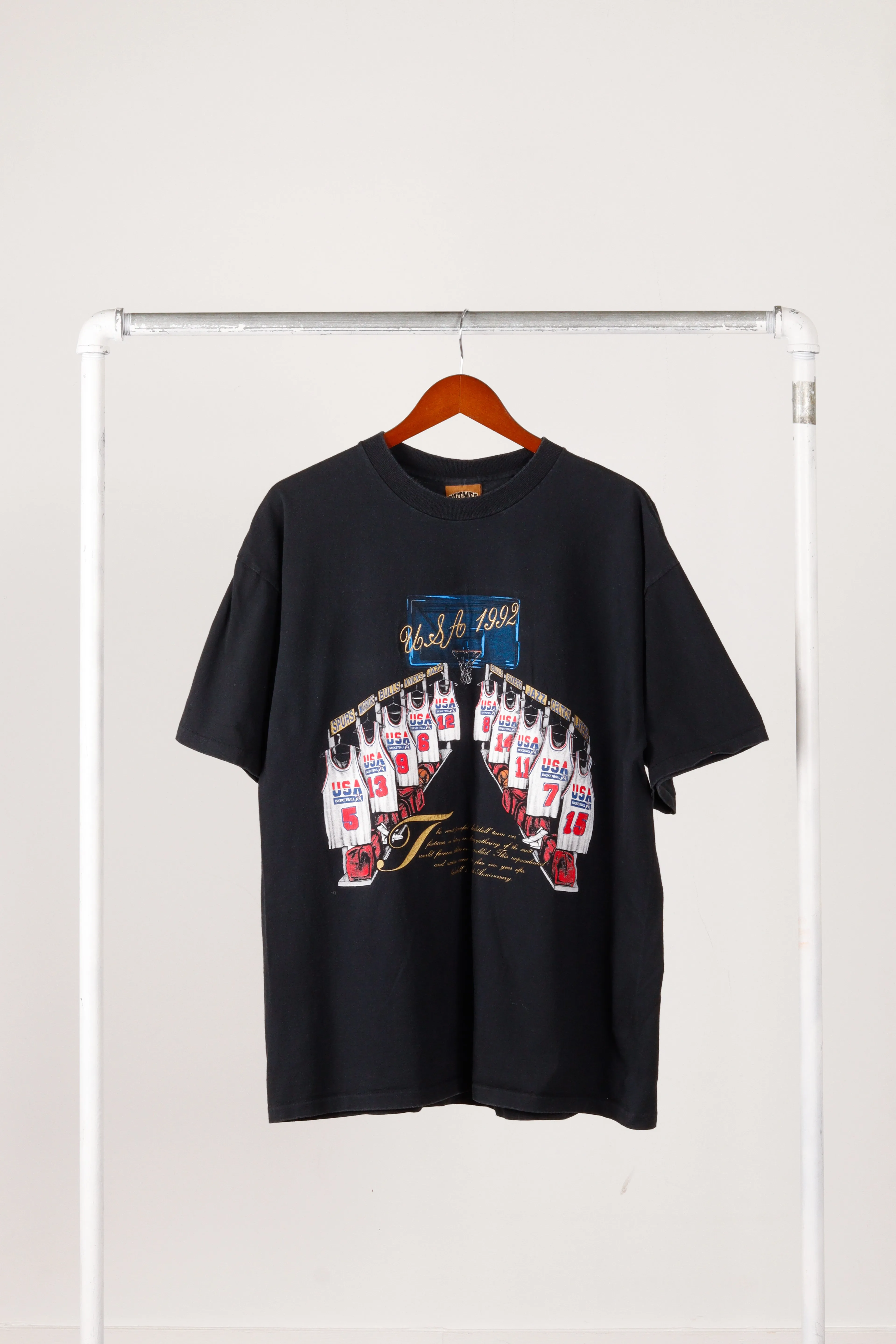 Vintage 1992 Olympic Team USA 'Dream Team Locker Room' T-Shirt Black